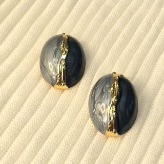 Grey Stud Earrings