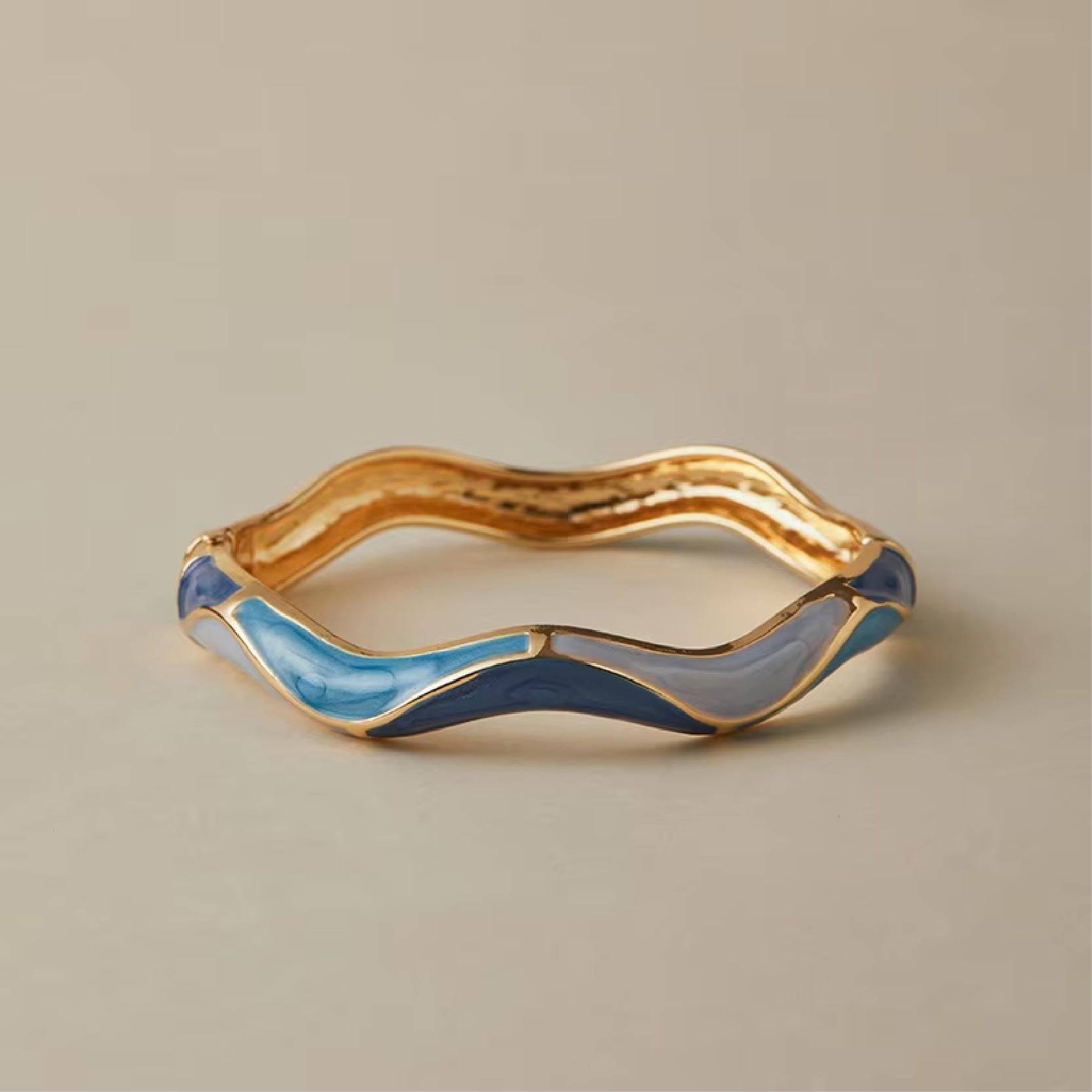 Wave Enamel Bangles (Set of 2)