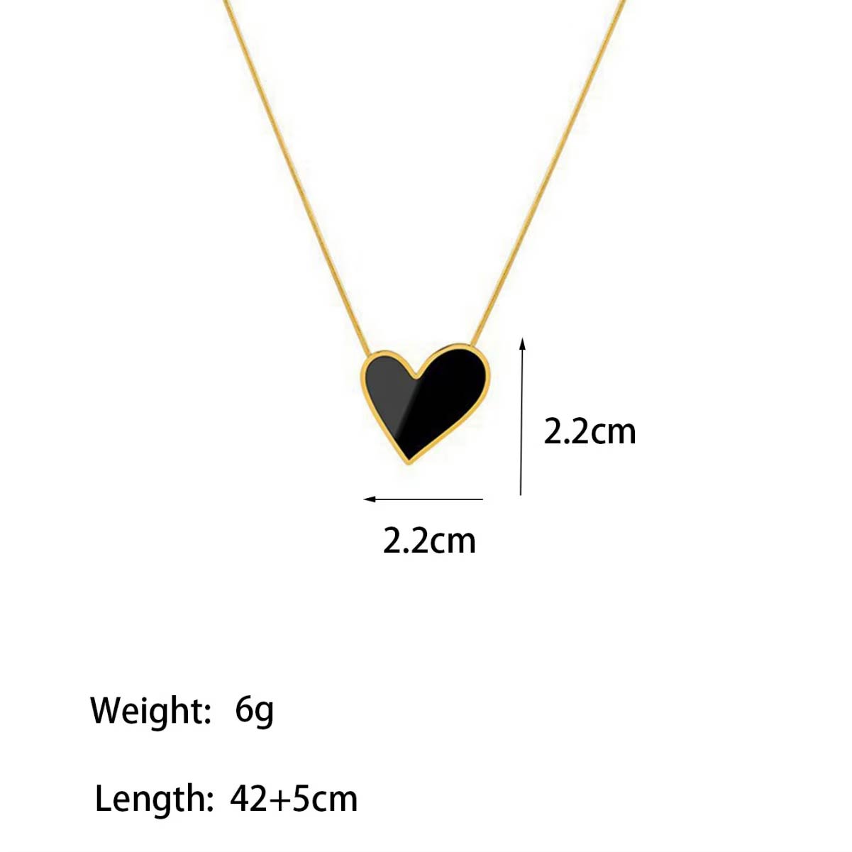 Midnight Heart Pendant Set