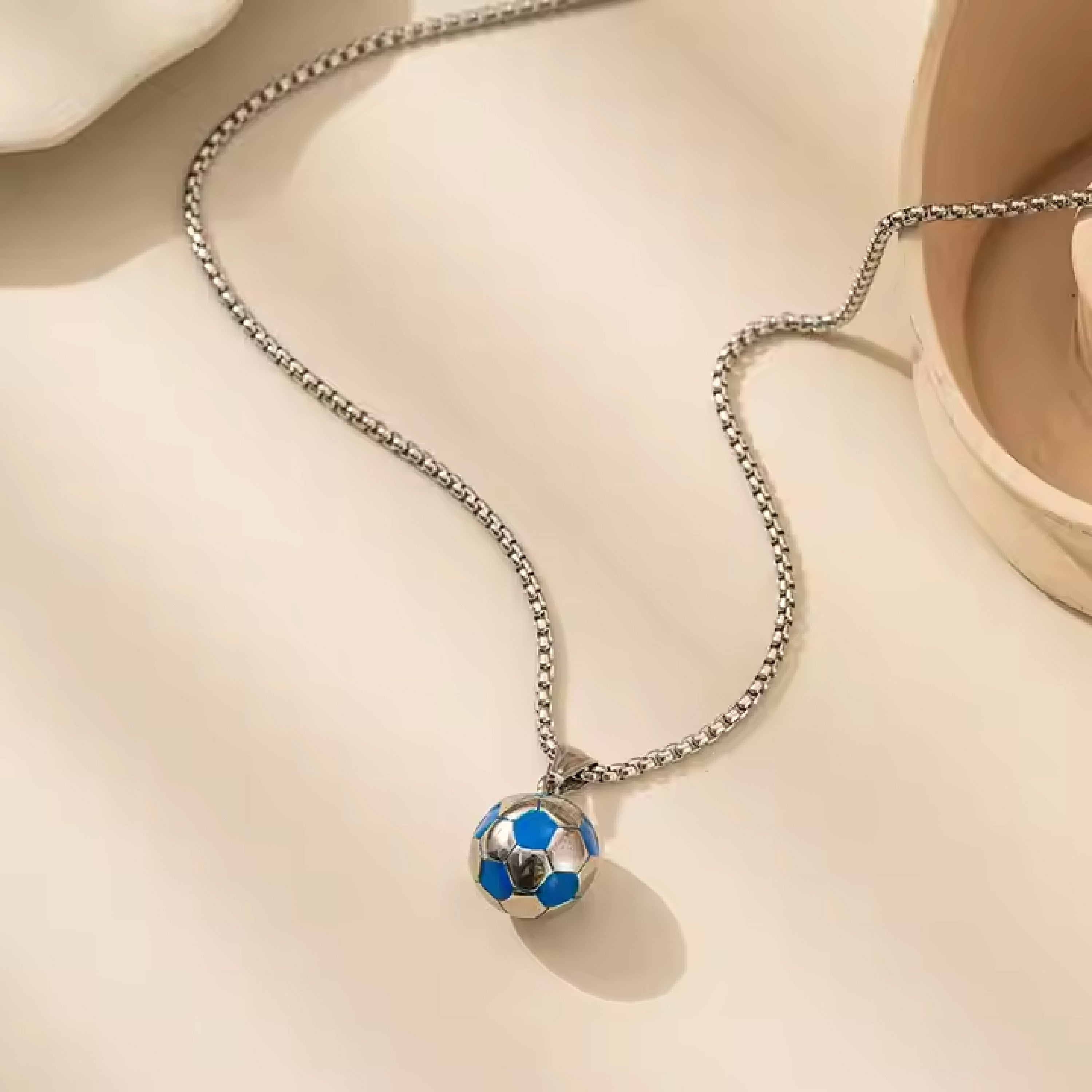 Football Silver And Blue