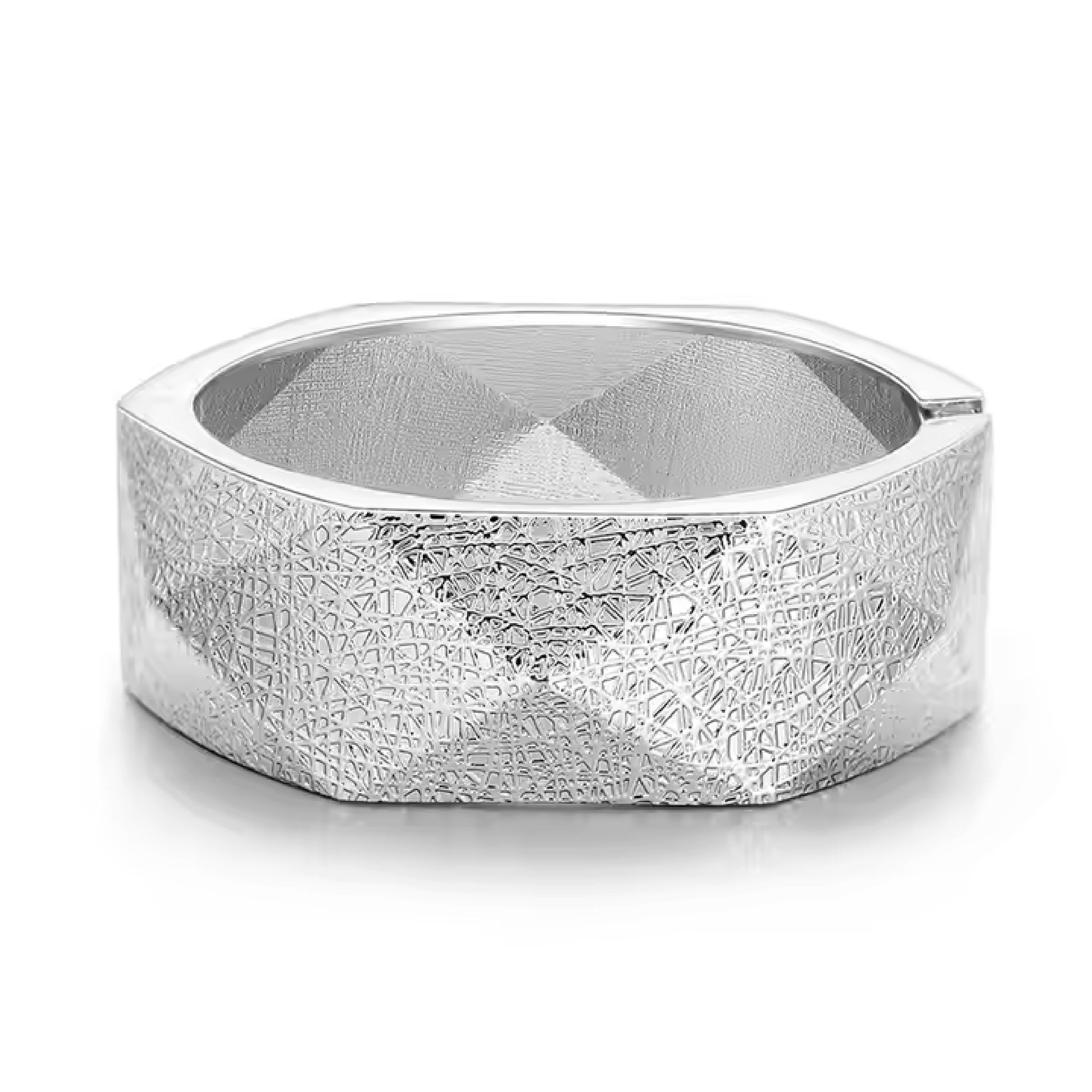 Crystalline Edge Bangle (silver)