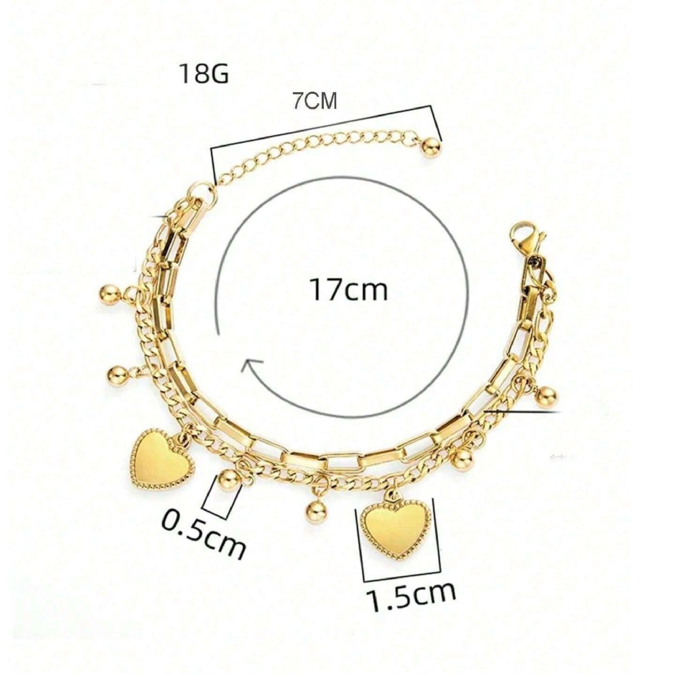 Amora Heart Charm Bracelet