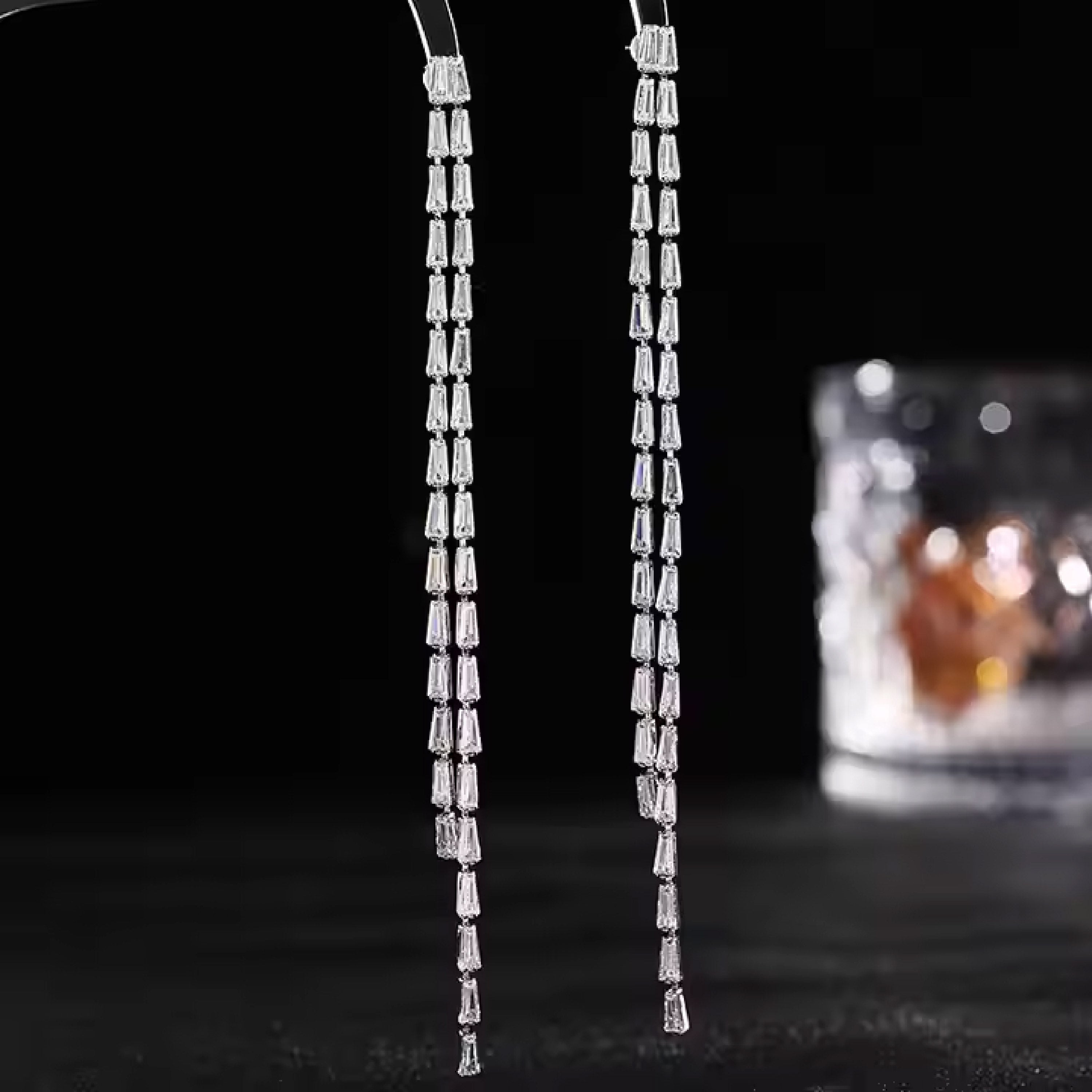 Crystal Shoulder Earrings