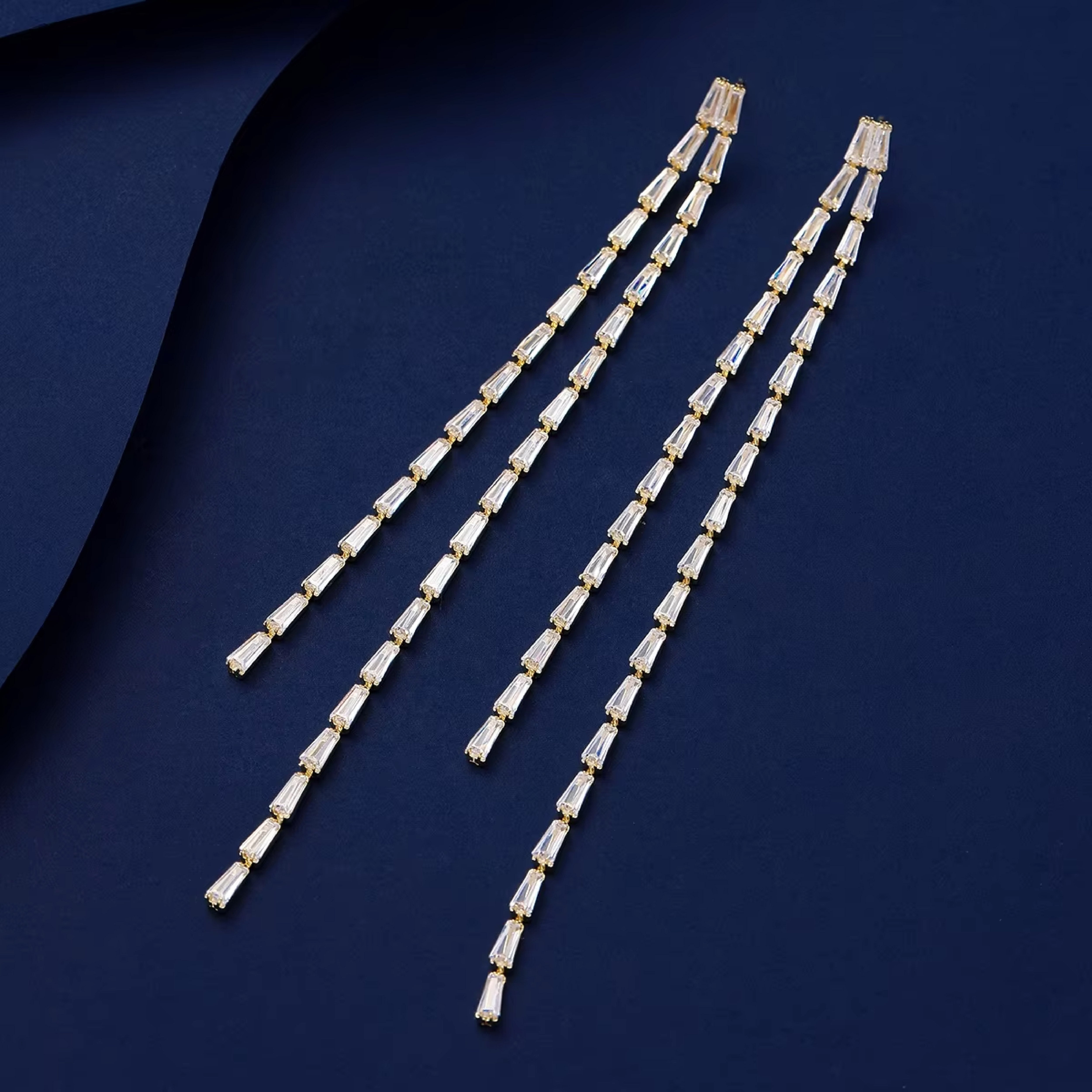 Crystal Shoulder Earrings