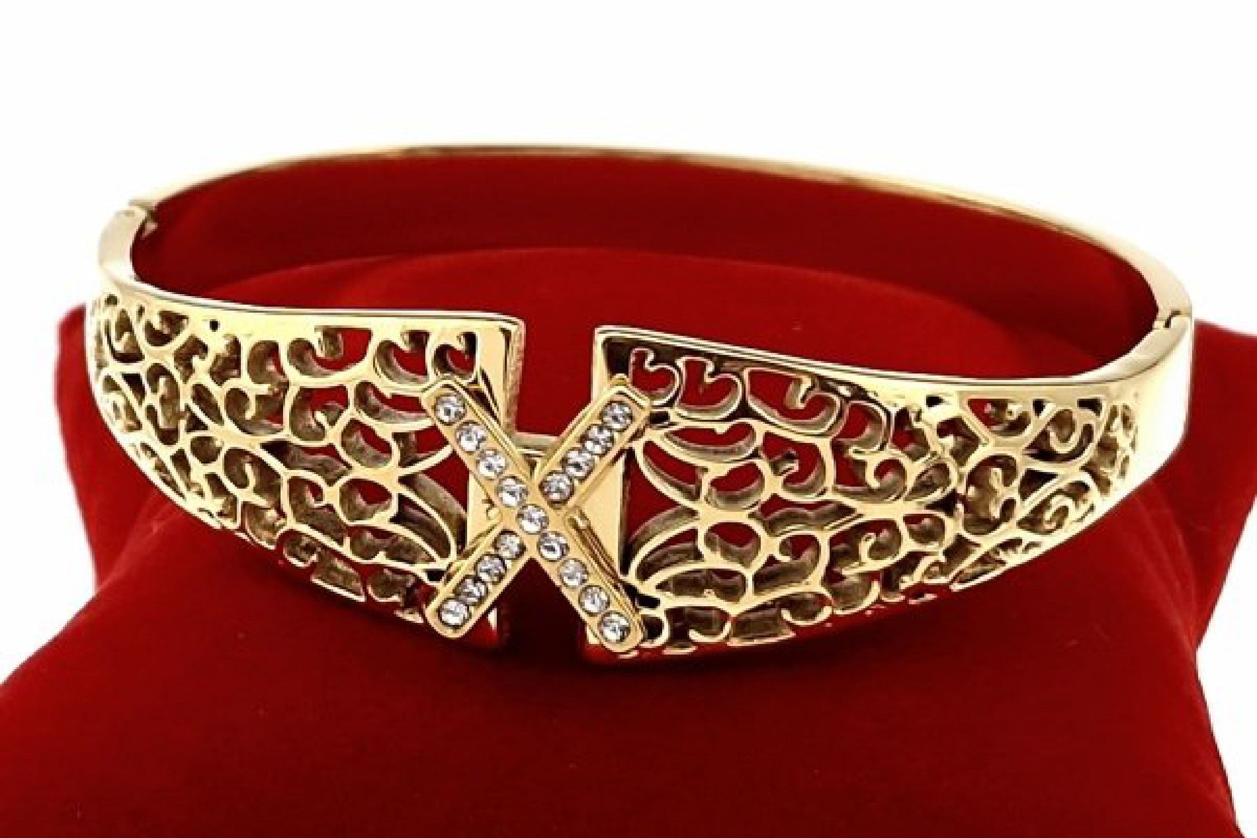 Cross Filigree Gold Bracelet ( Dubai style )