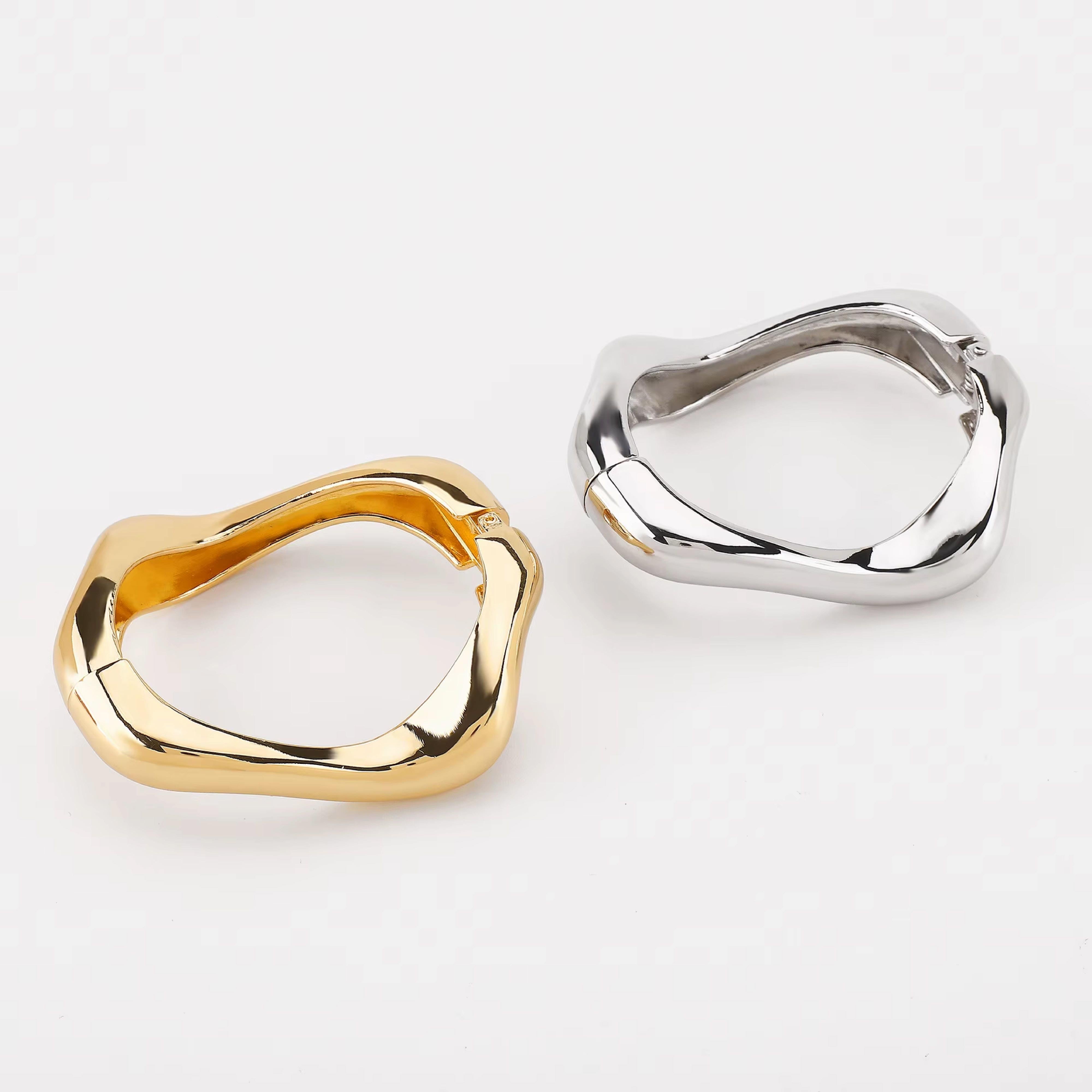 Sculpted Cuff Bracelet Set of 2