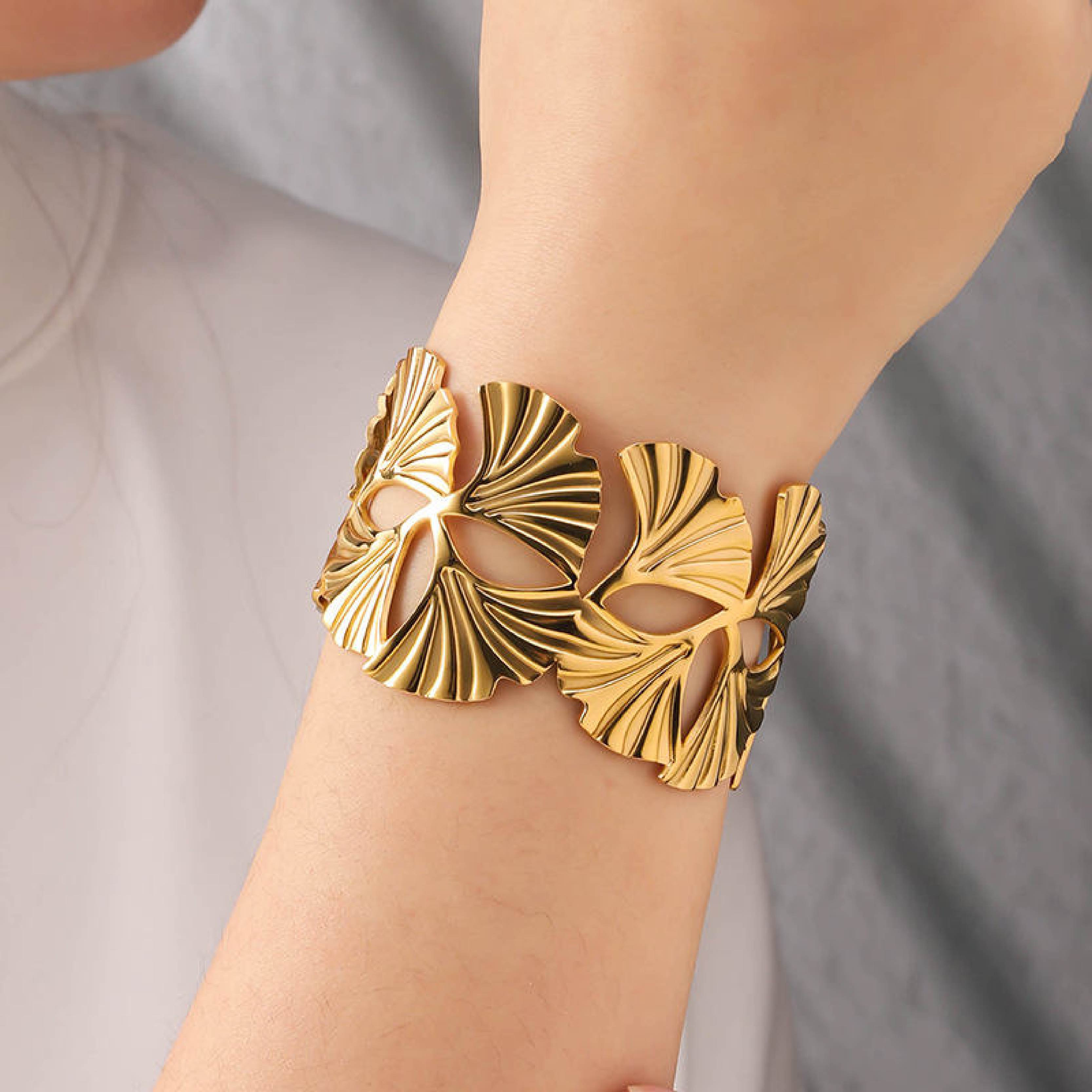 Golden Ginkgo Luxe Bracelet