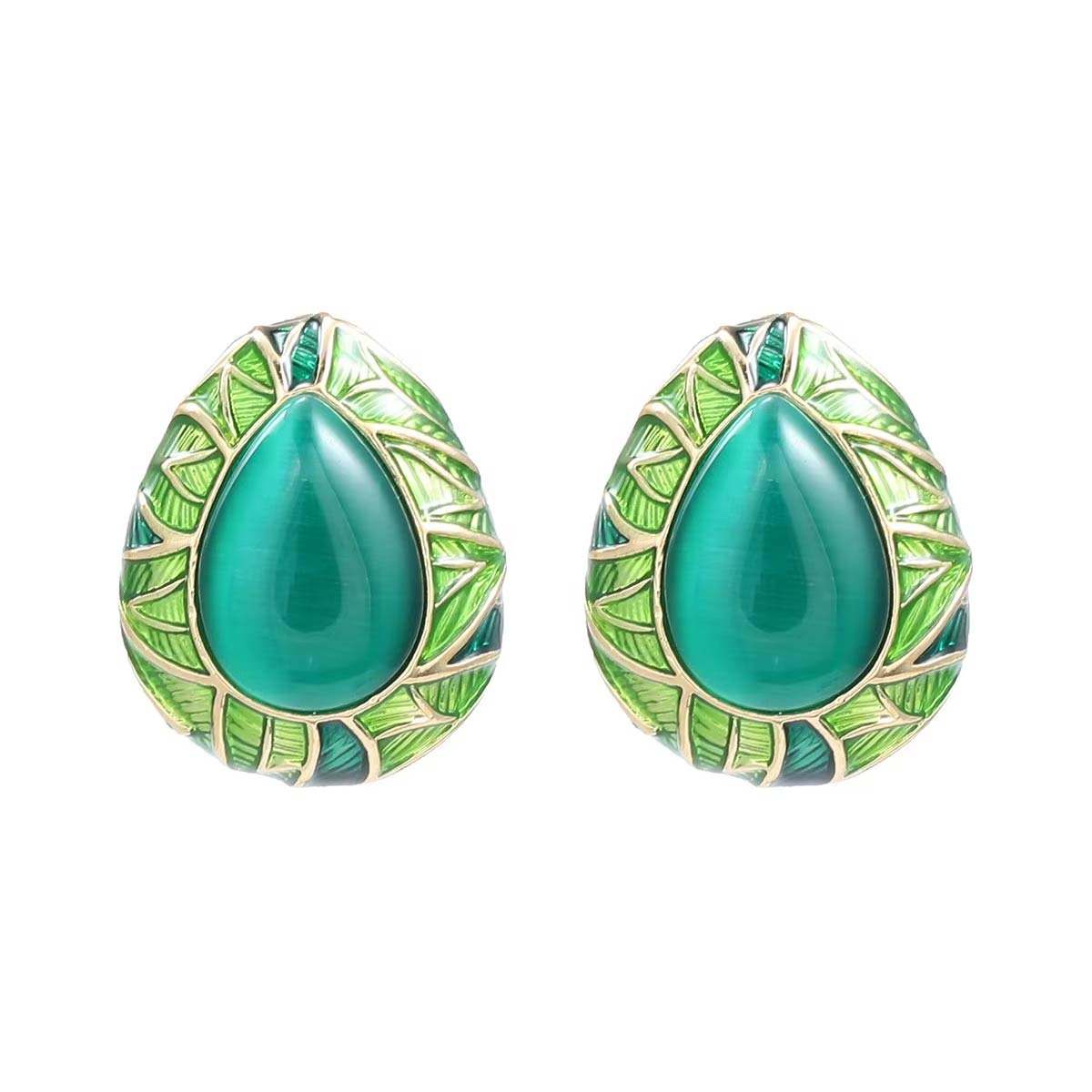 Green Drop Studs