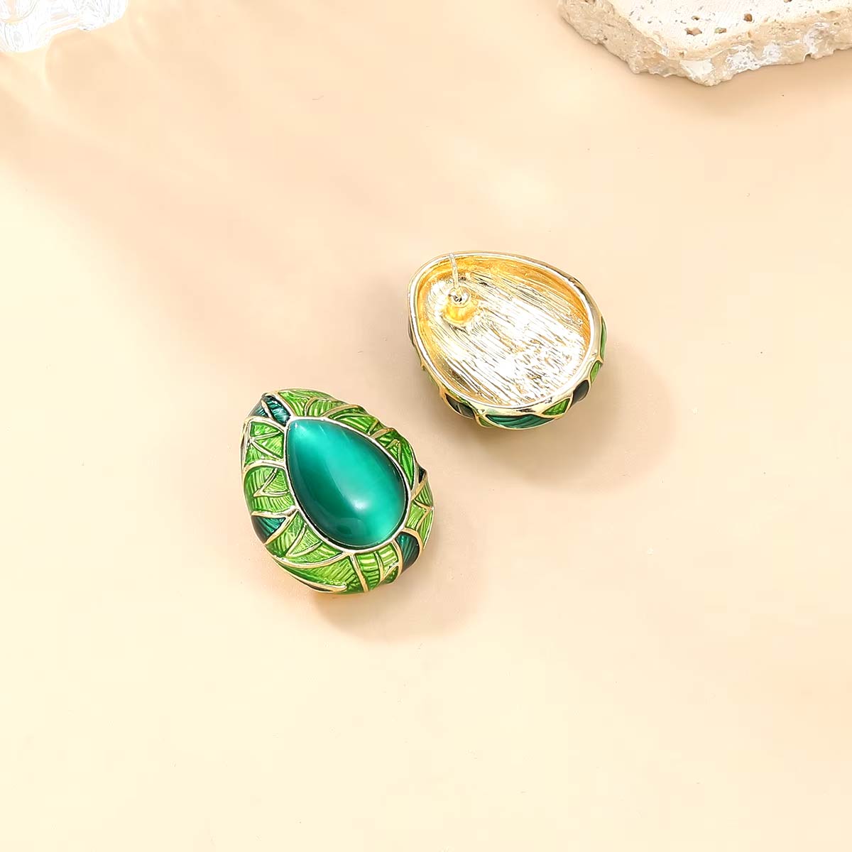 Green Drop Studs
