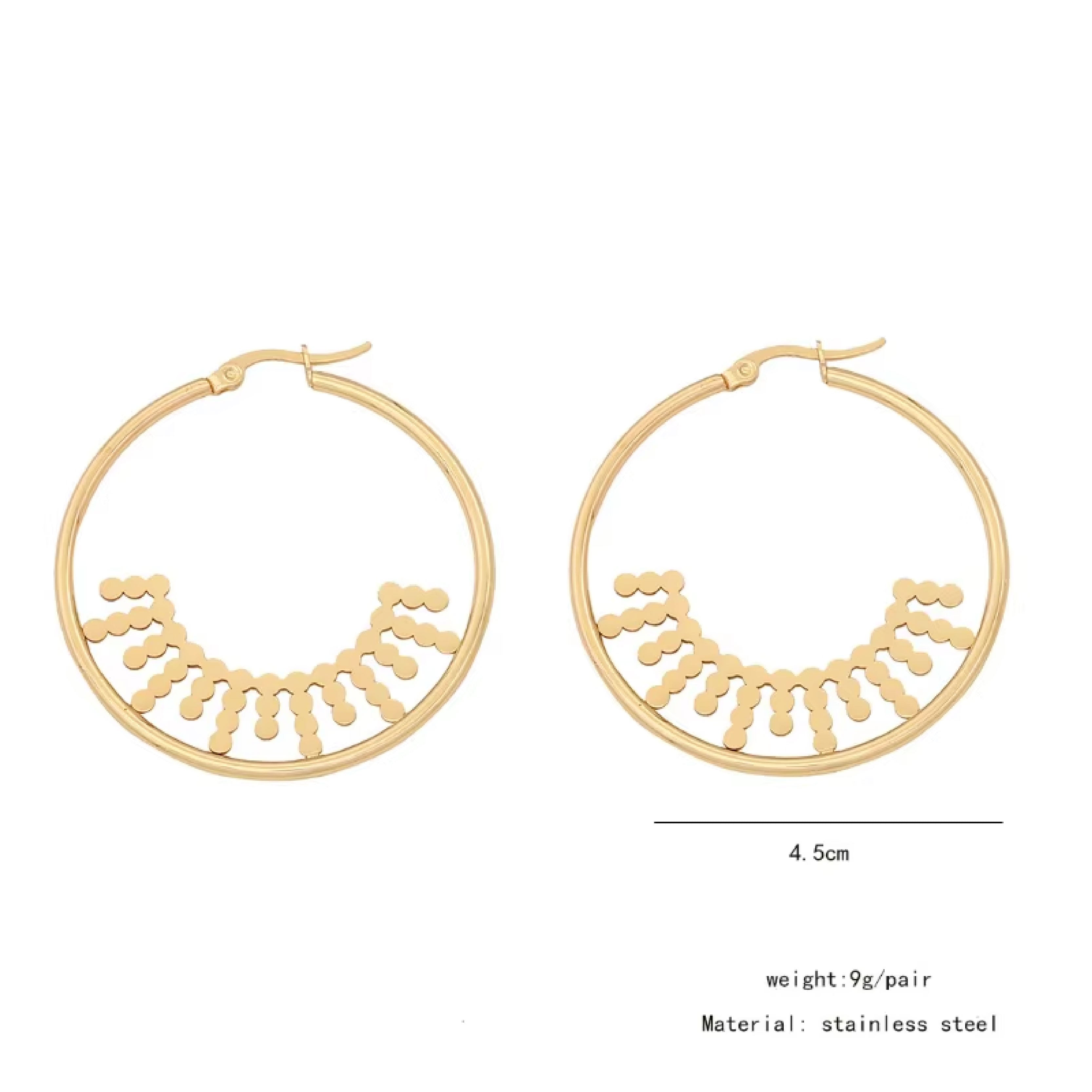 Sun Rays Hoops