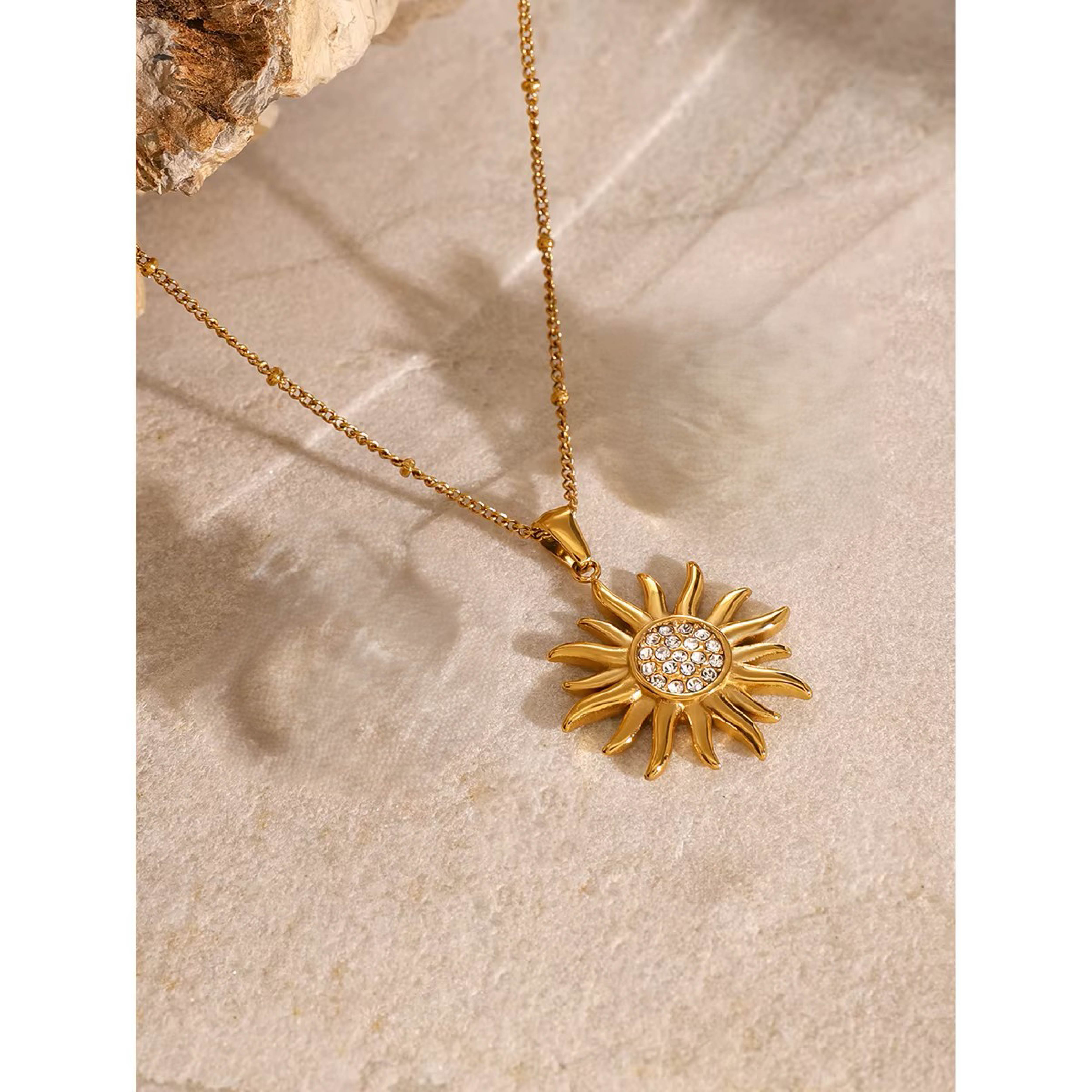 Radiant Sunburst Pendant Necklace