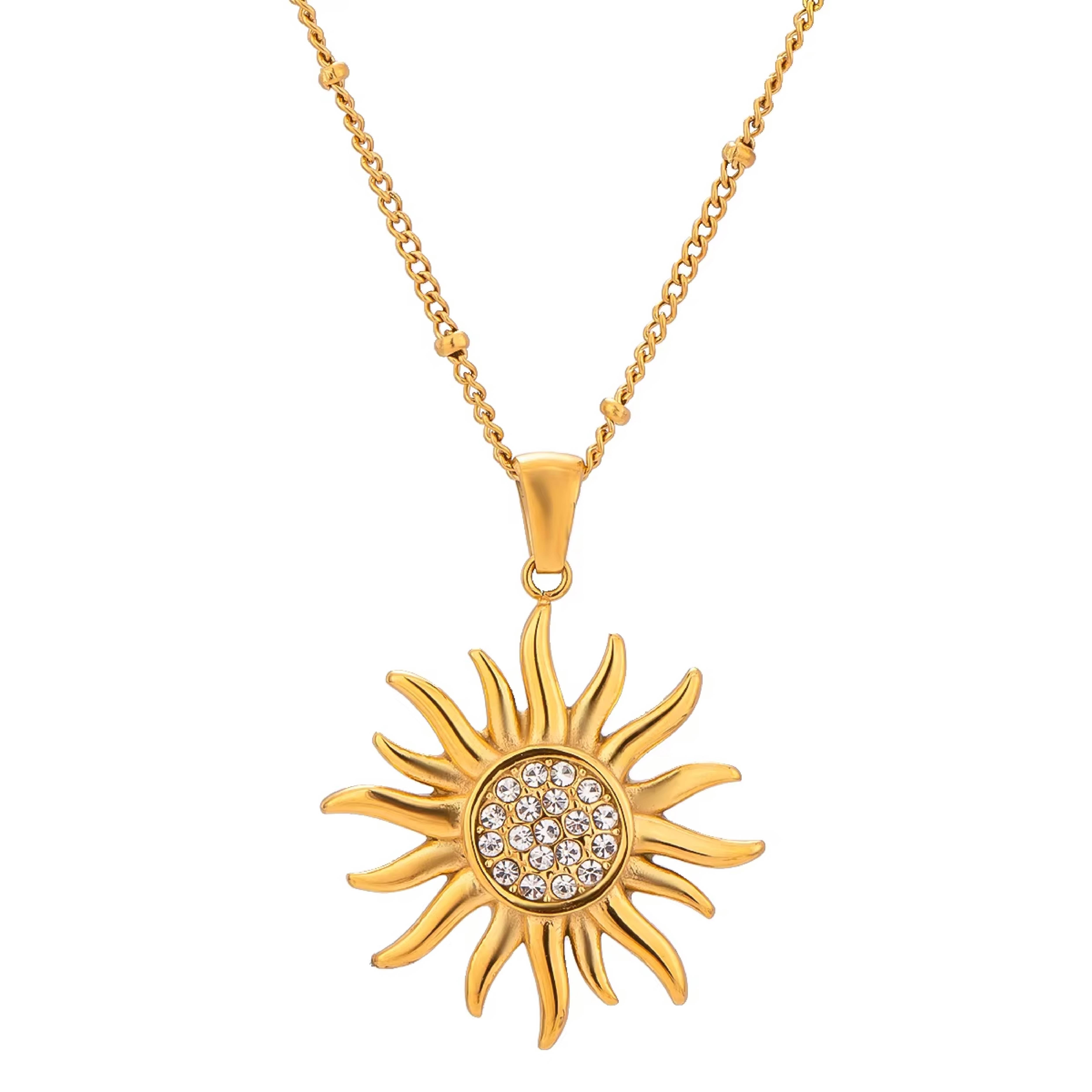 Radiant Sunburst Pendant Necklace