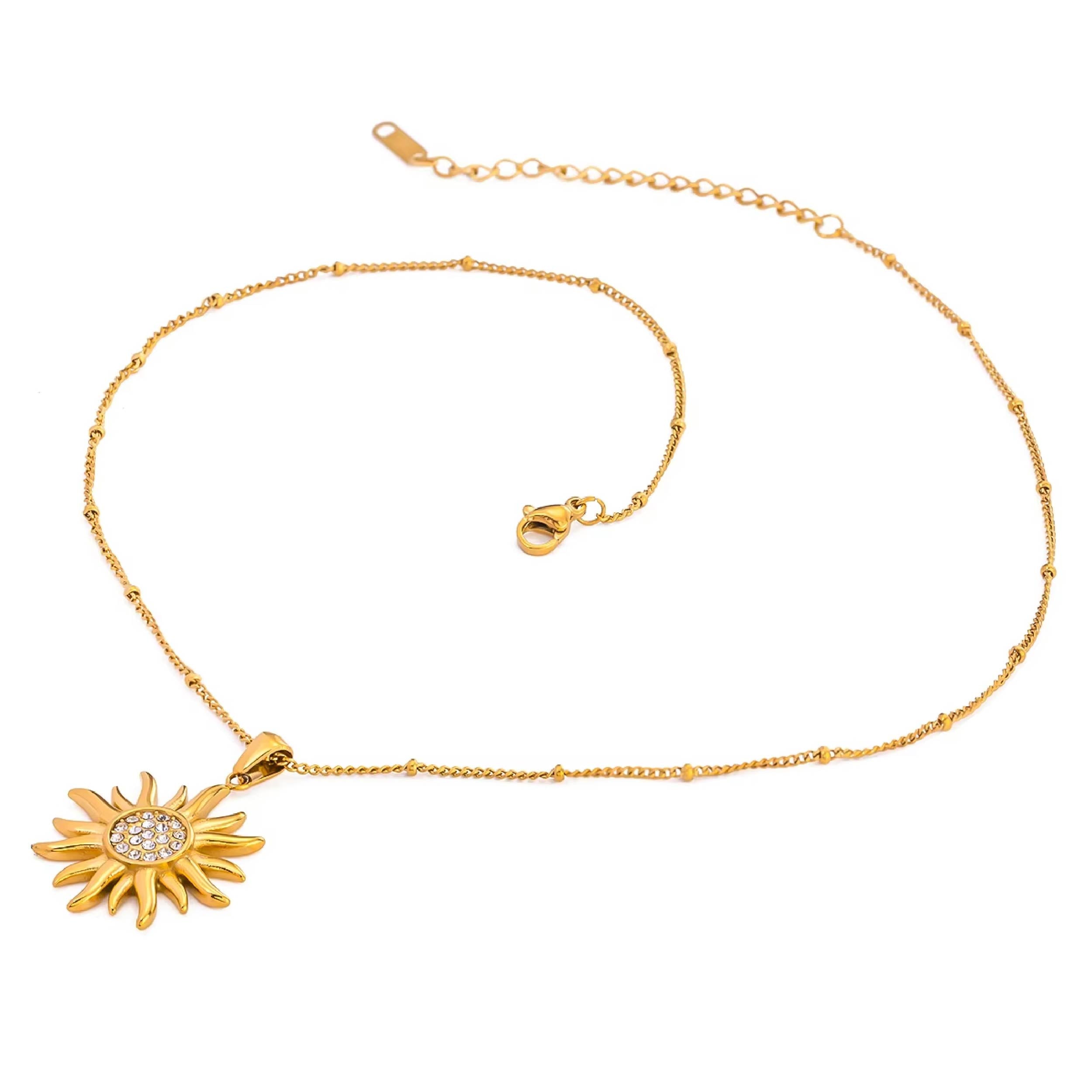 Radiant Sunburst Pendant Necklace