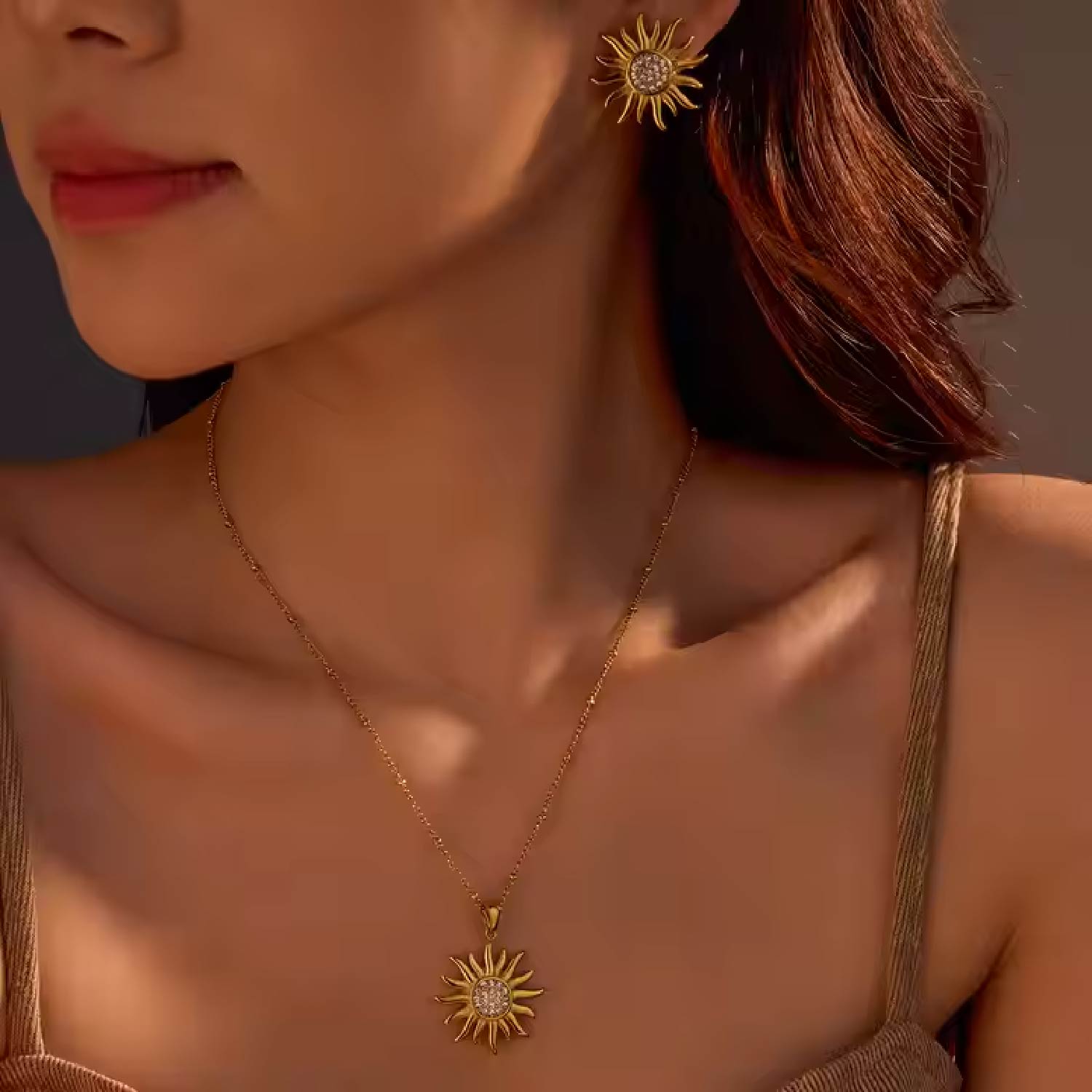 Radiant Sunburst Pendant Necklace