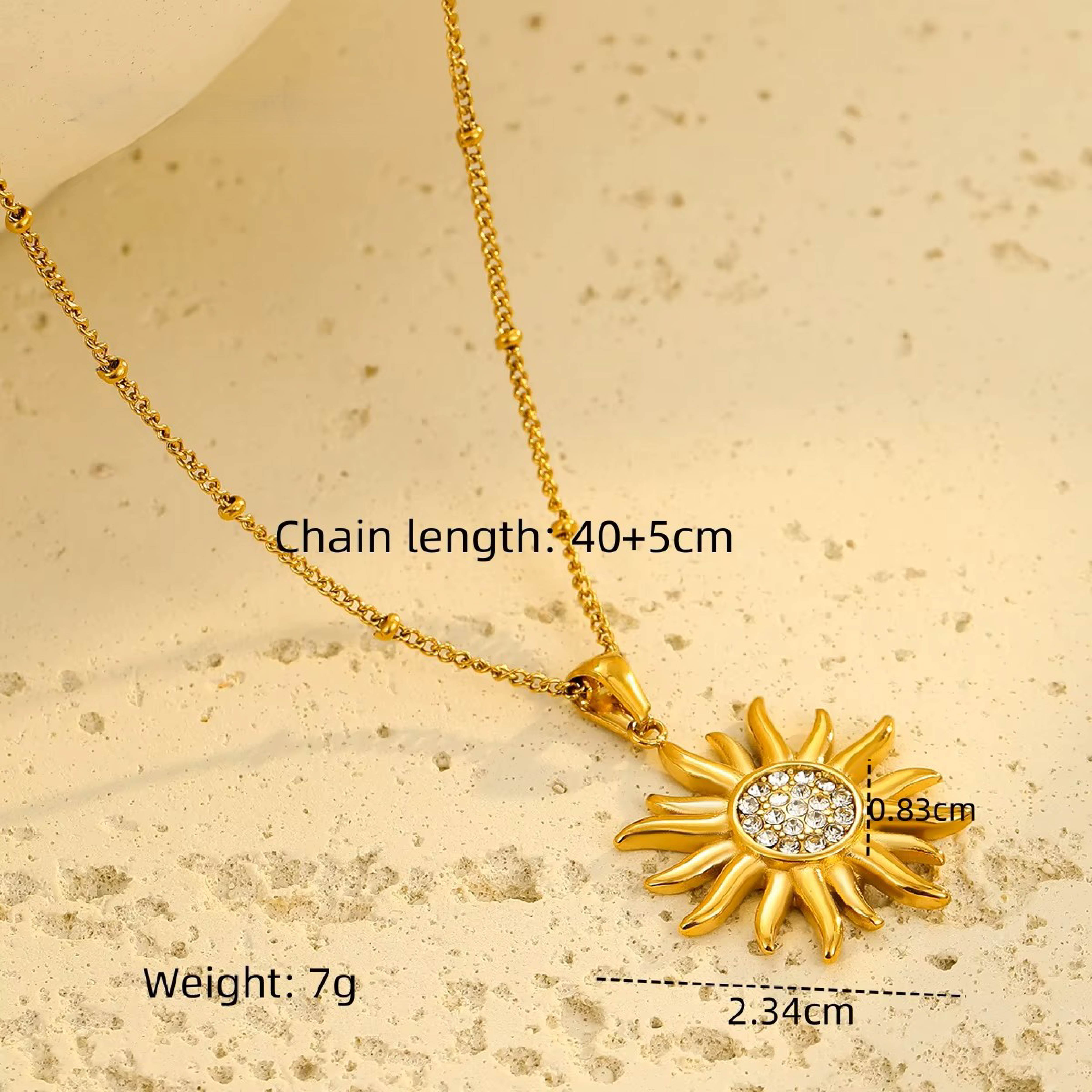 Radiant Sunburst Pendant Necklace