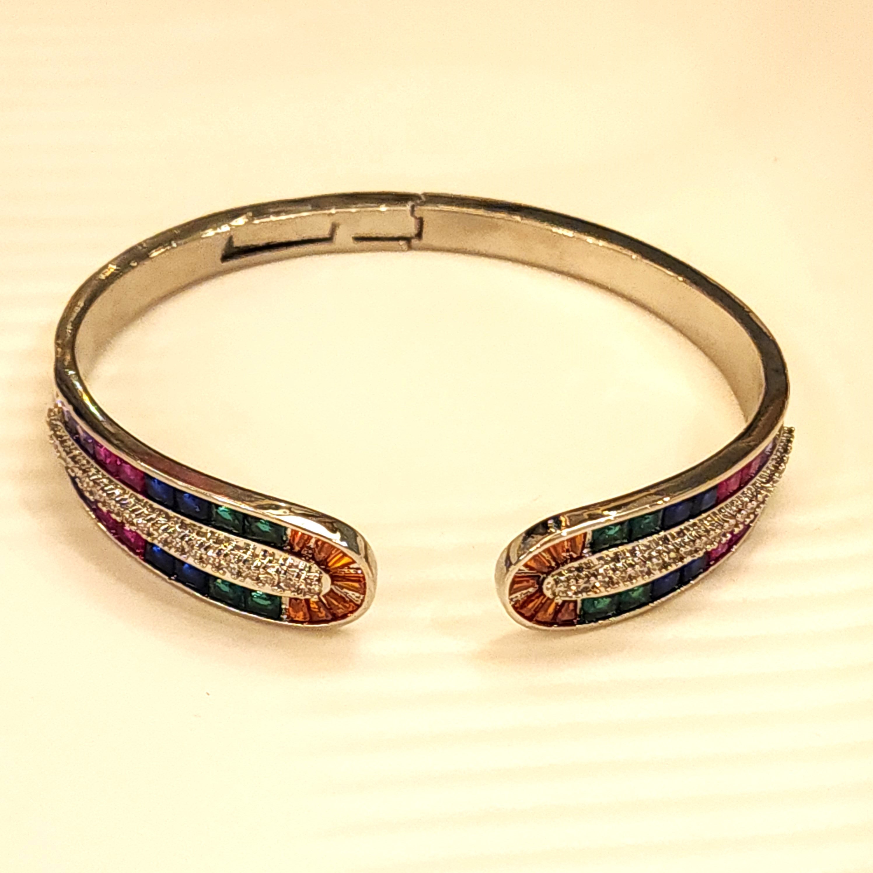 Rainbow Silver Cuff