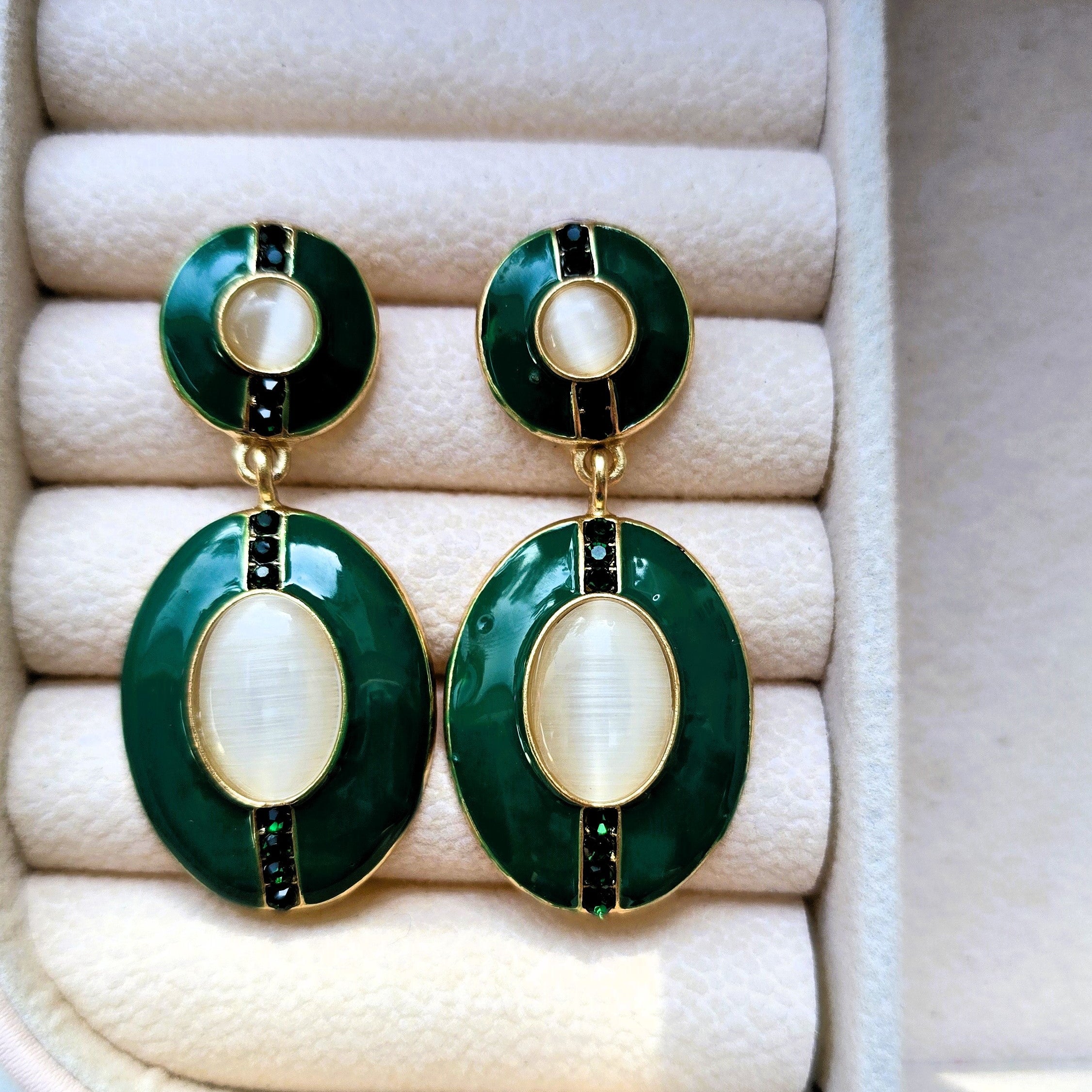 Luna Crest Statement Earrings- Set of two