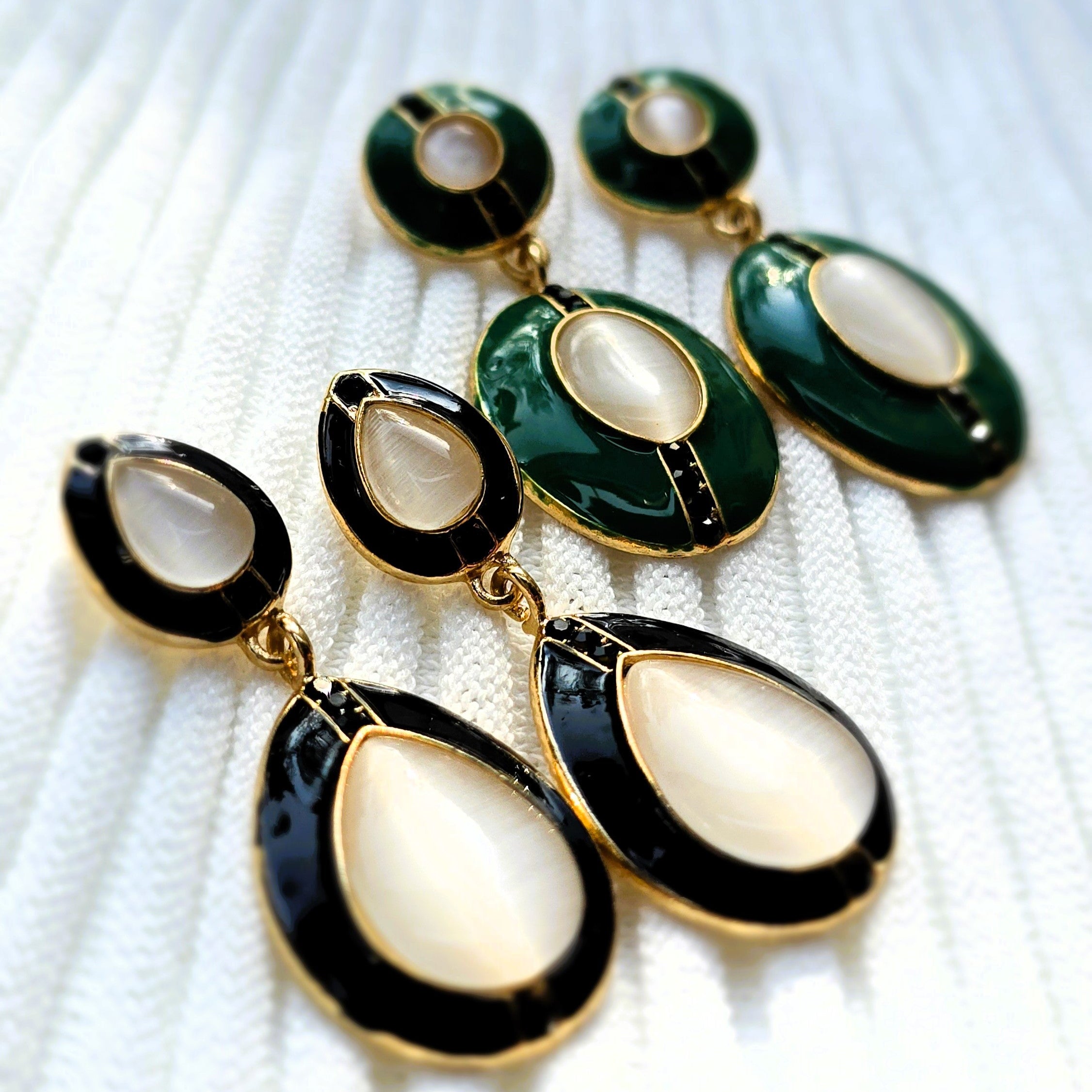 Luna Crest Statement Earrings- Set of two