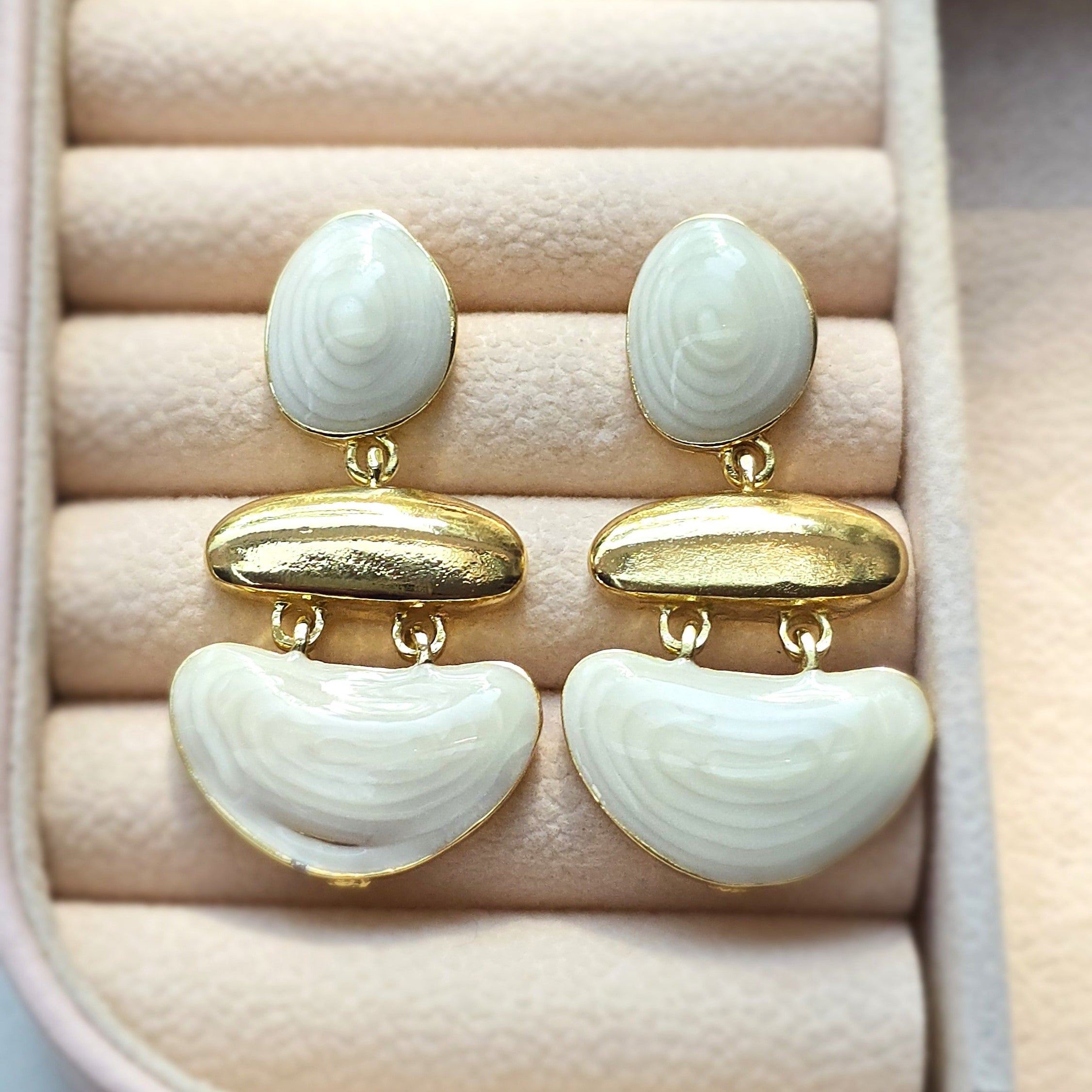 Ivory Orbit Drop Earrings