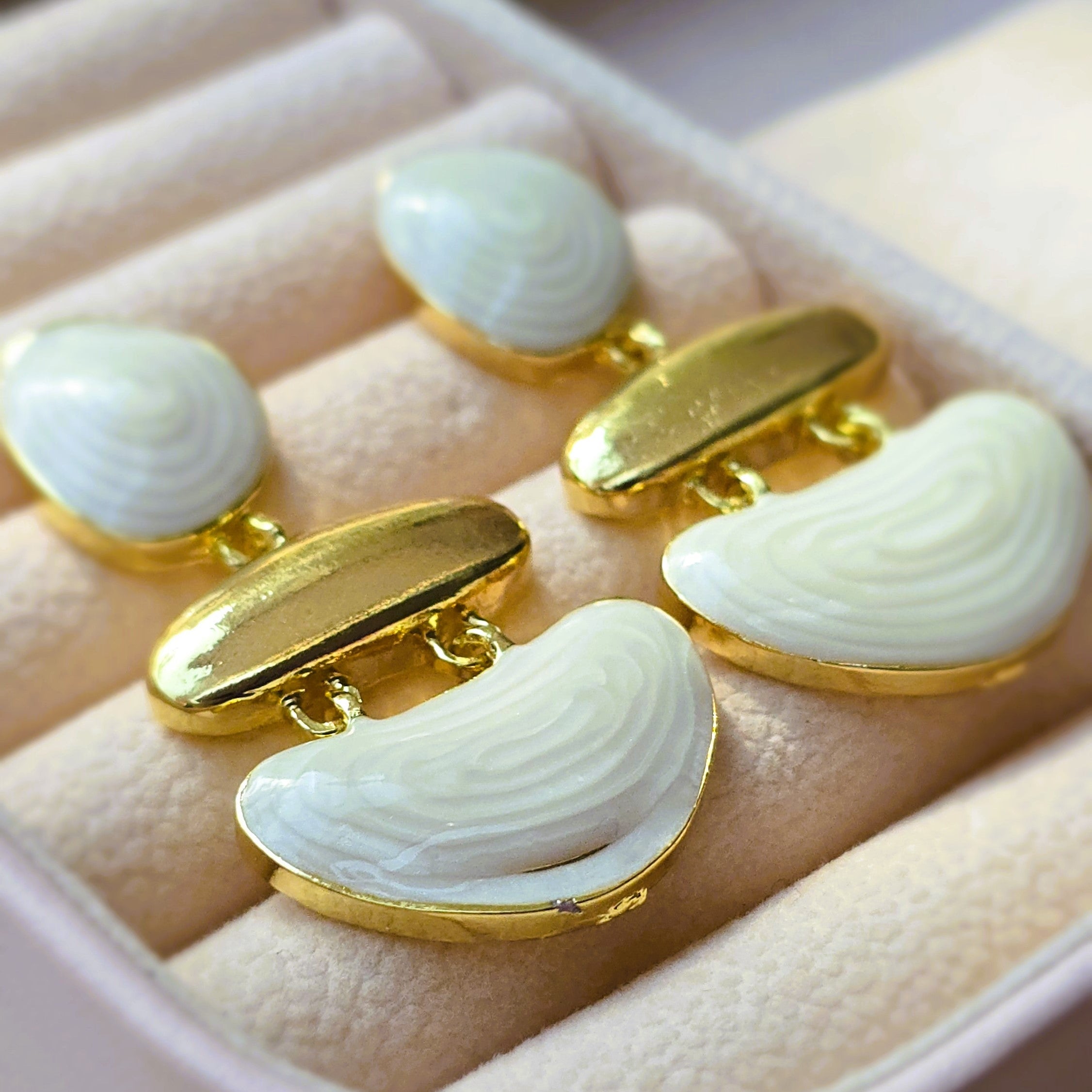 Ivory Orbit Drop Earrings