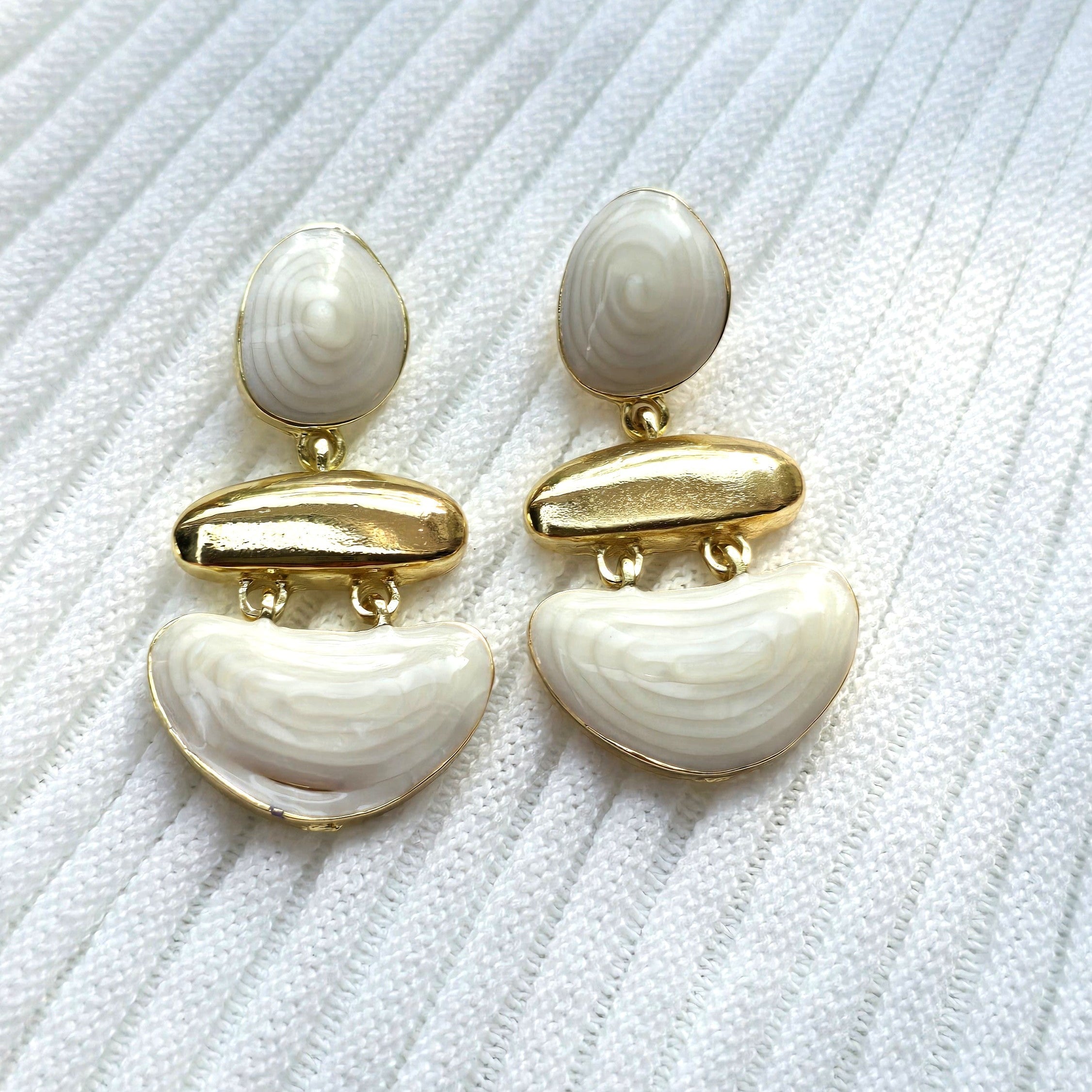 Ivory Orbit Drop Earrings
