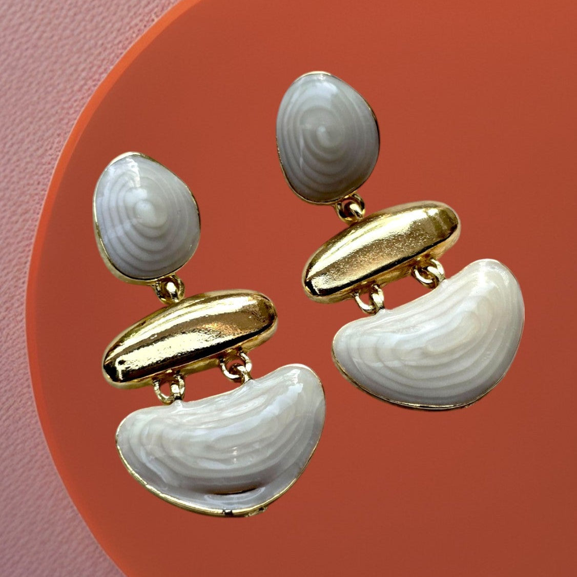 Ivory Orbit Drop Earrings