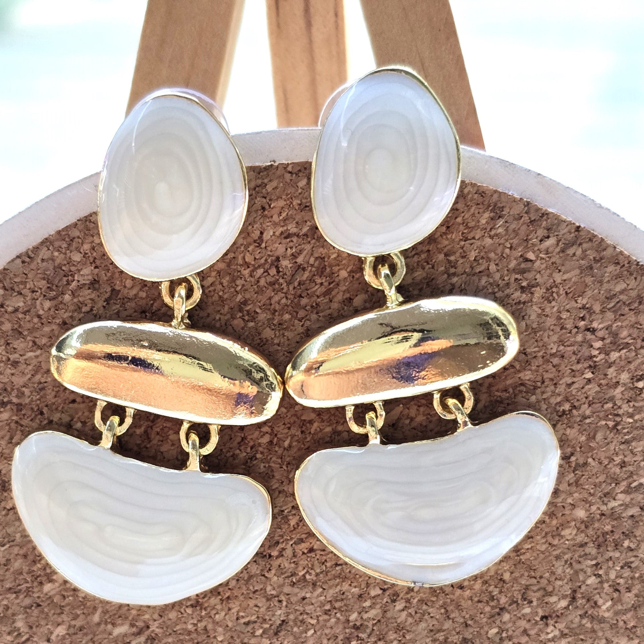 Ivory Orbit Drop Earrings