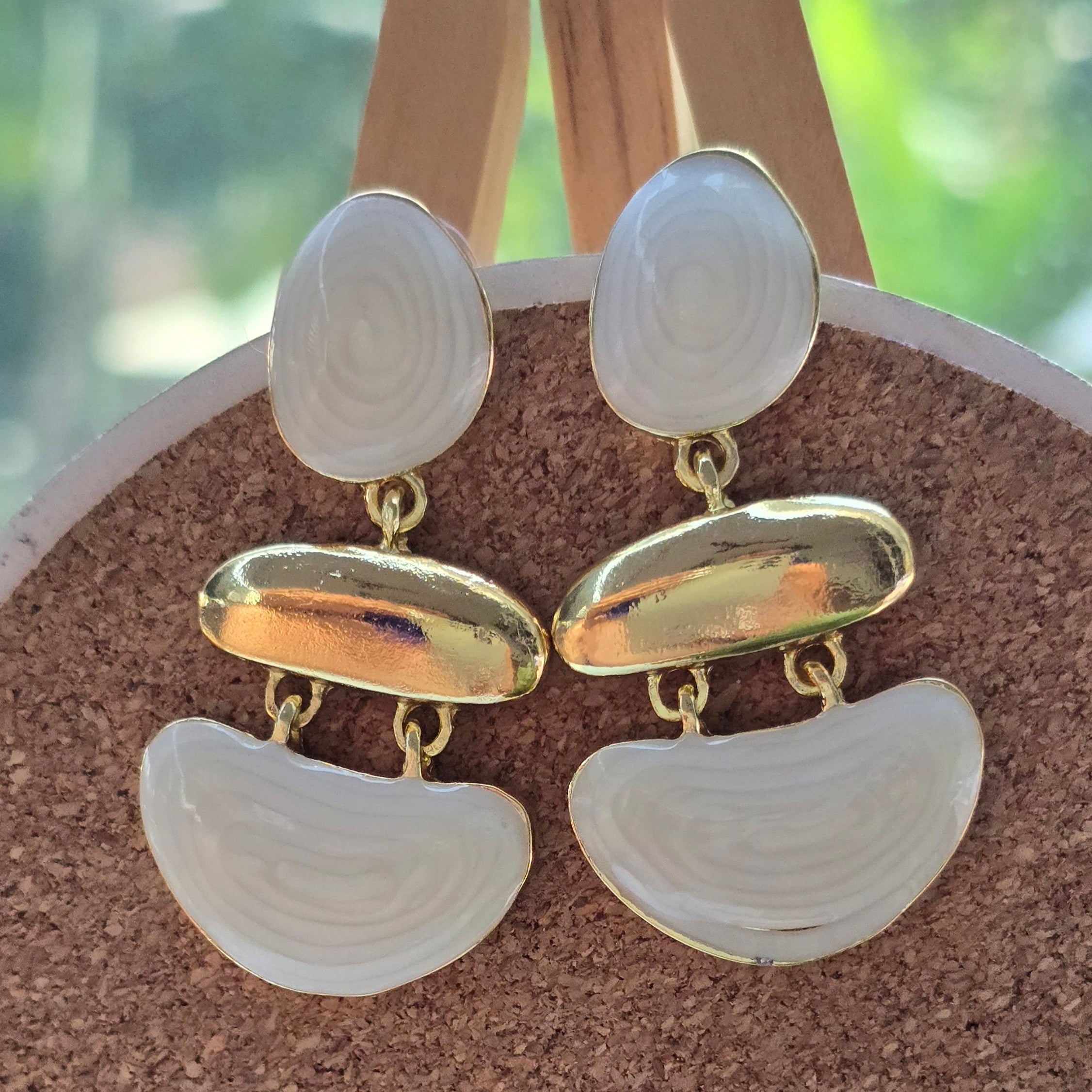 Ivory Orbit Drop Earrings