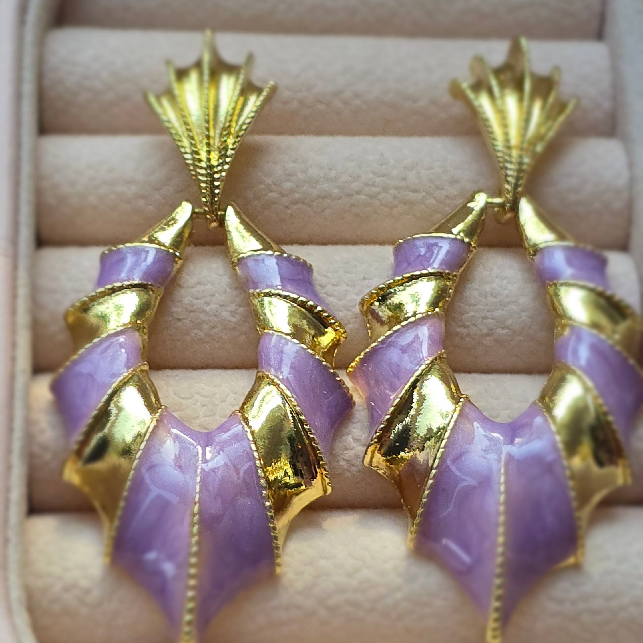 Purple Drops Earrings