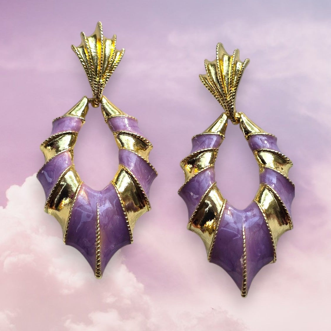 Purple Drops Earrings