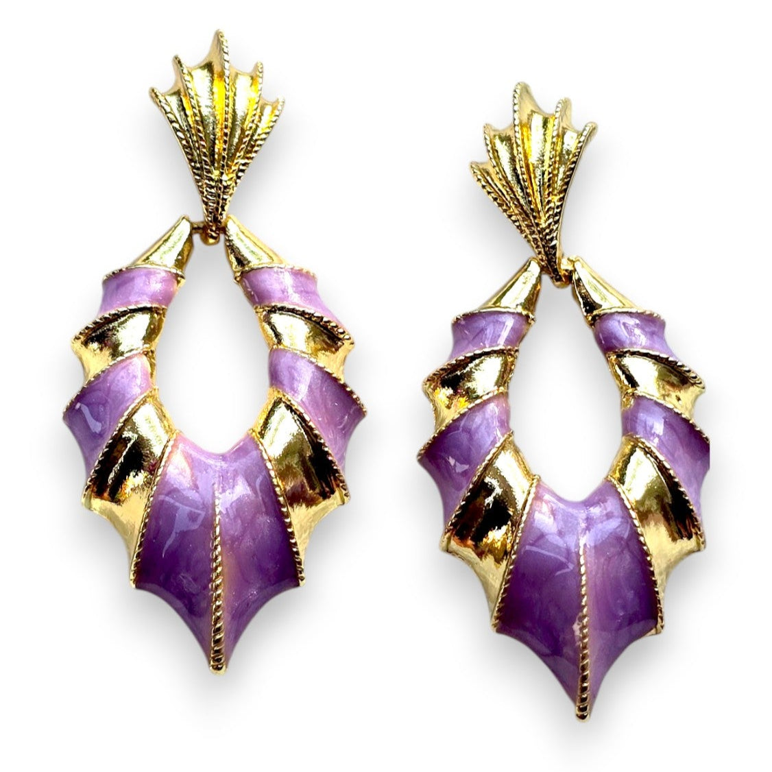 Purple Drops Earrings