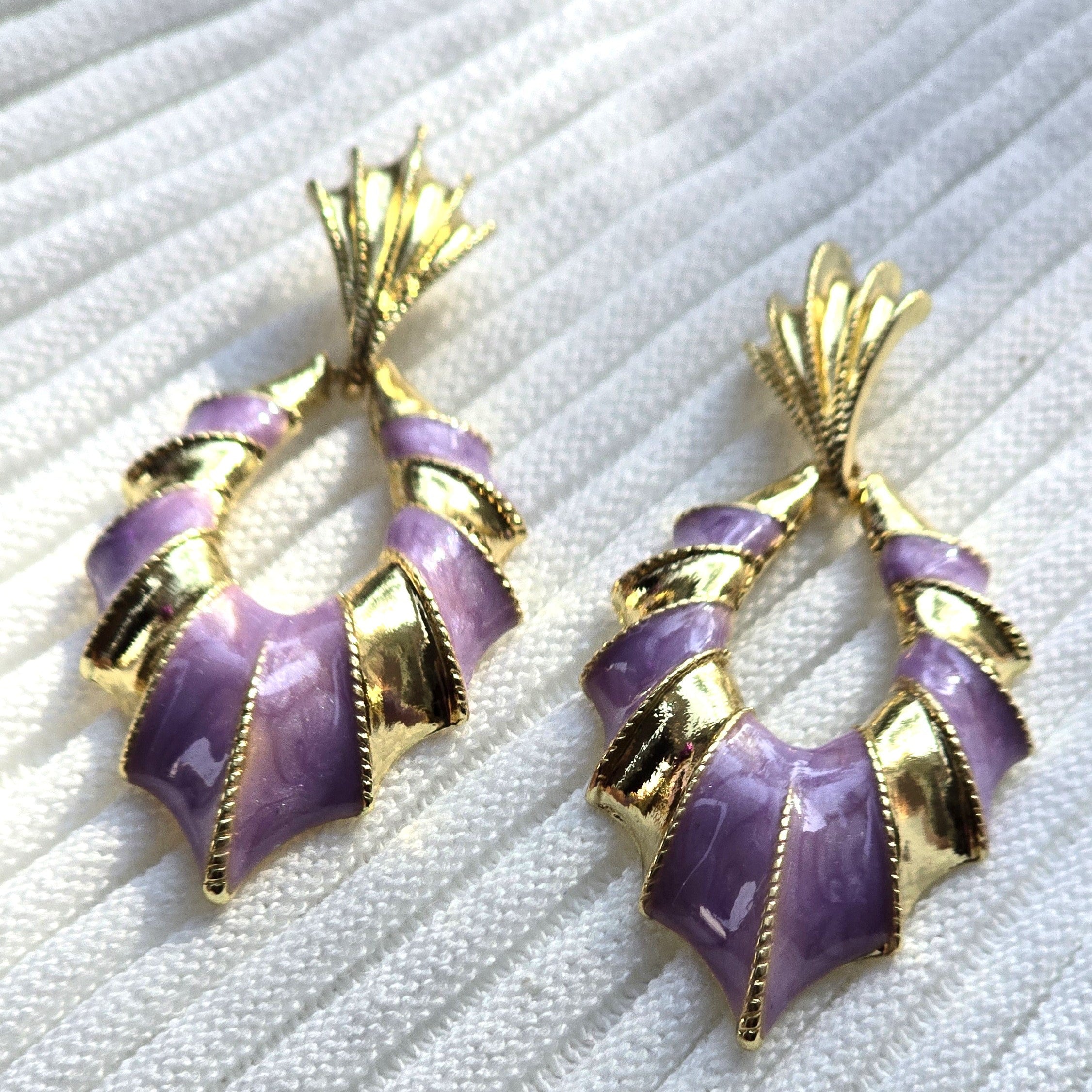 Purple Drops Earrings