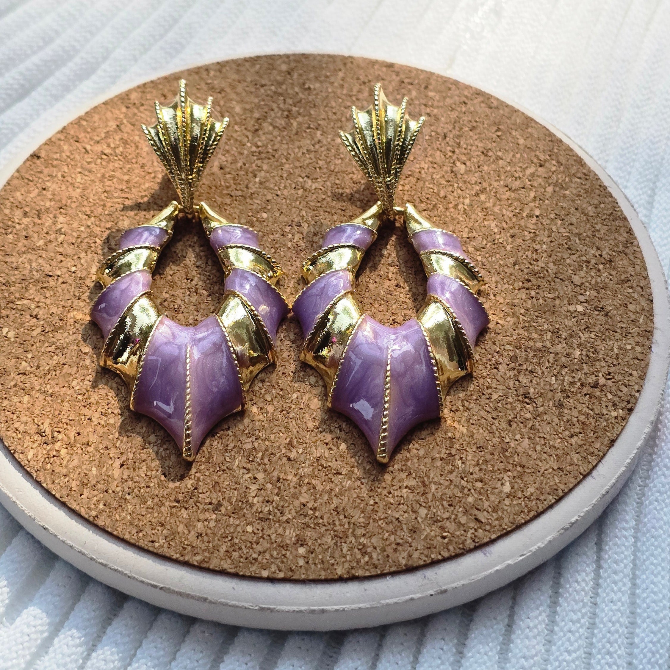 Purple Drops Earrings