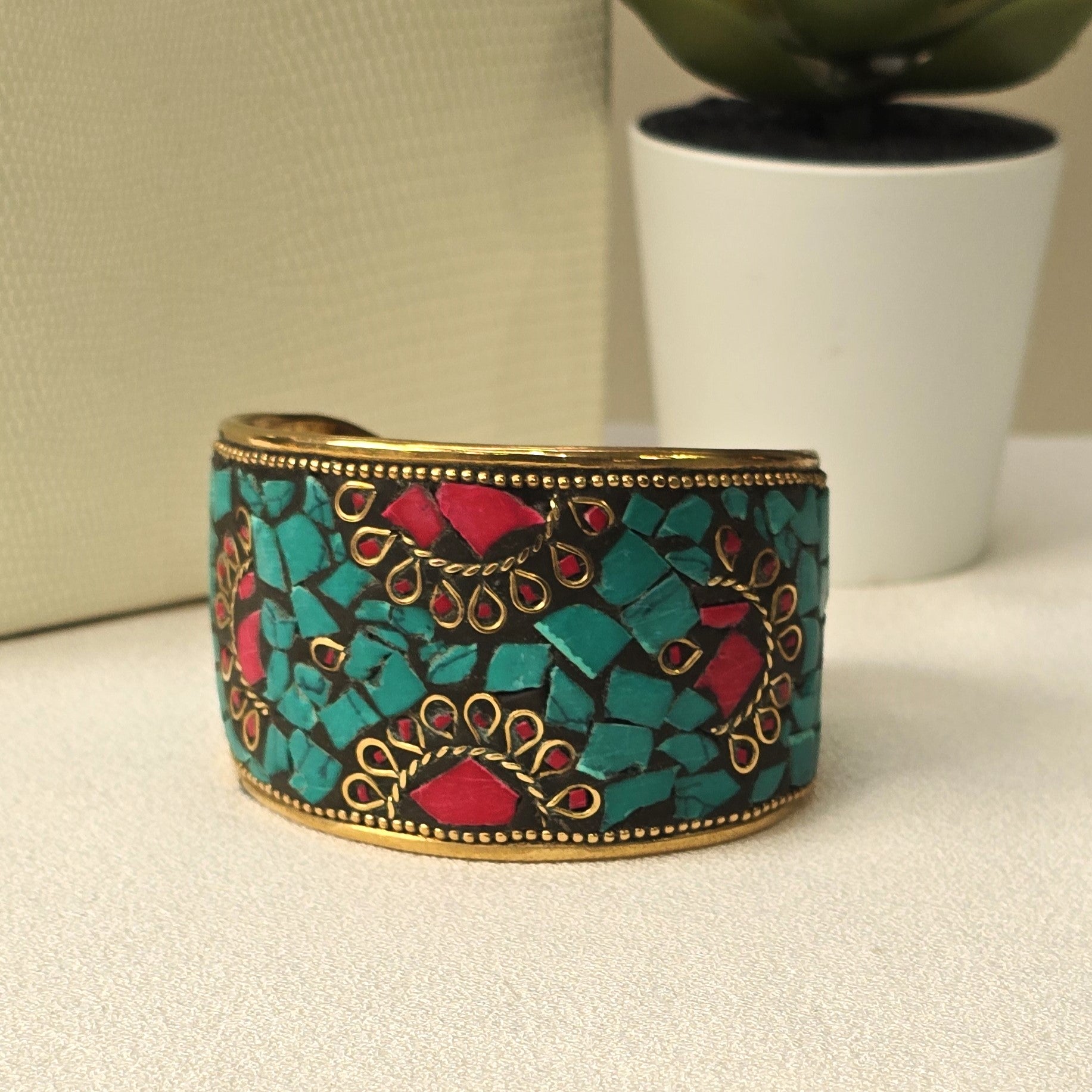 Khardung Mosaic Cuff – Handcrafted in Ladakh
