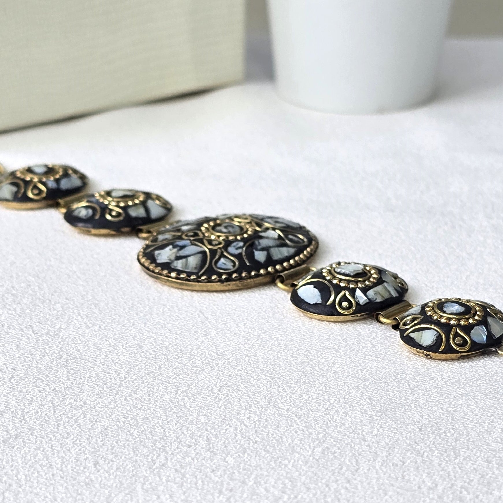 Nubra Eclipse Brass Bracelet – Handcrafted in Ladakh