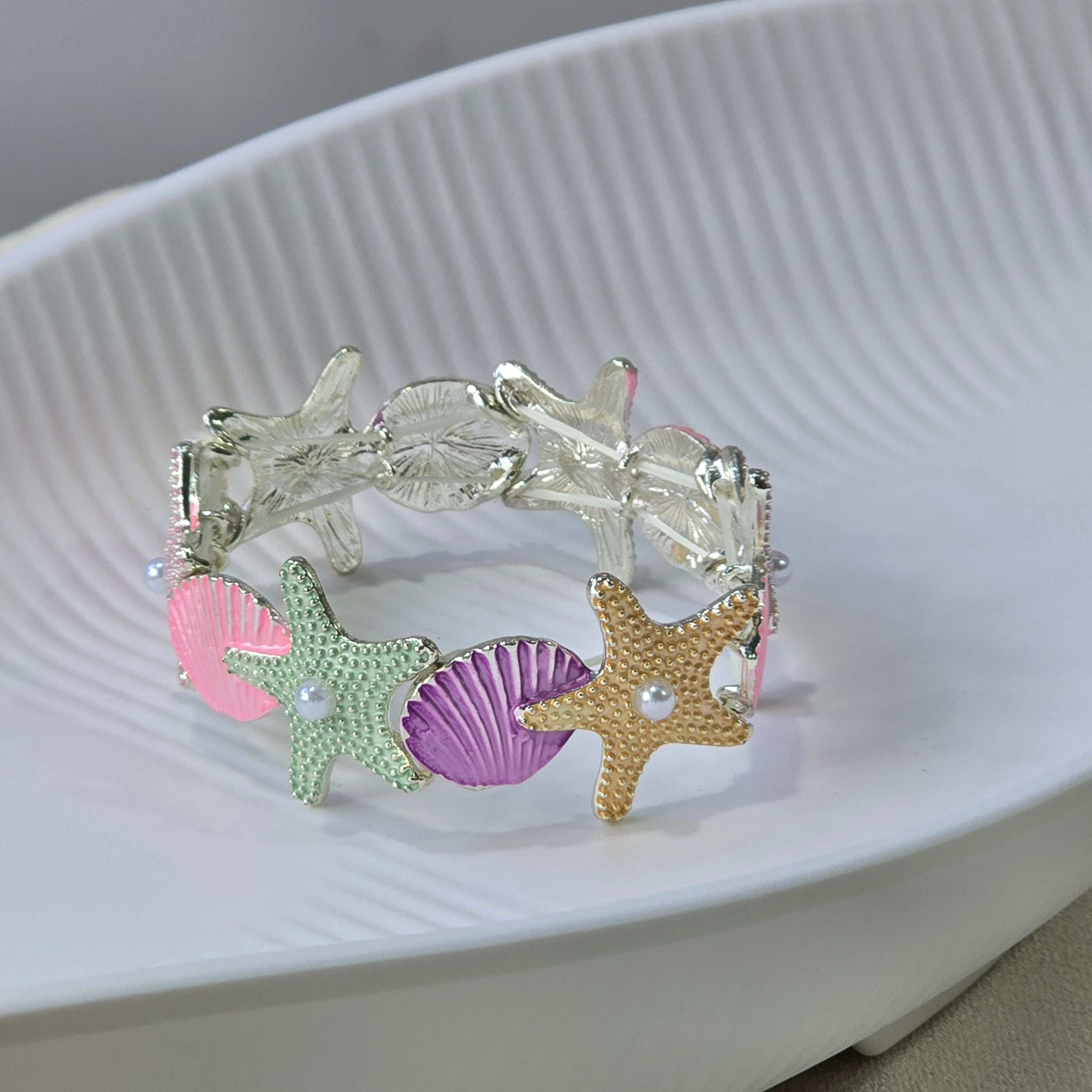 Ocean Whimsy Bracelet- Silver Color