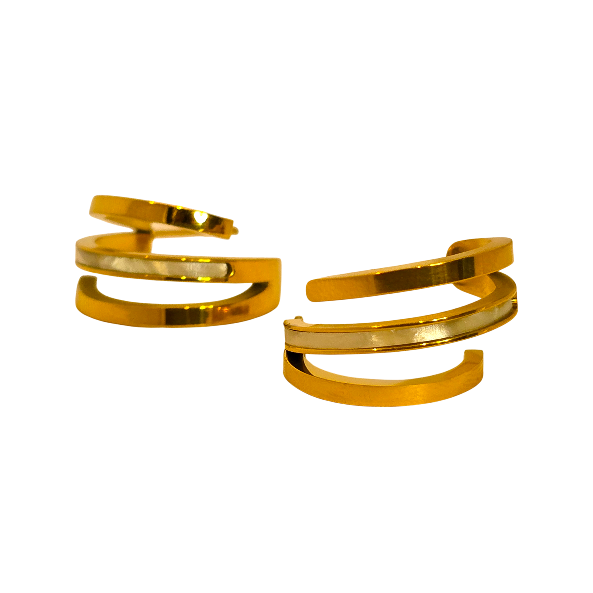 Trio Glow Office Hoop Earrings (2.5 cm)