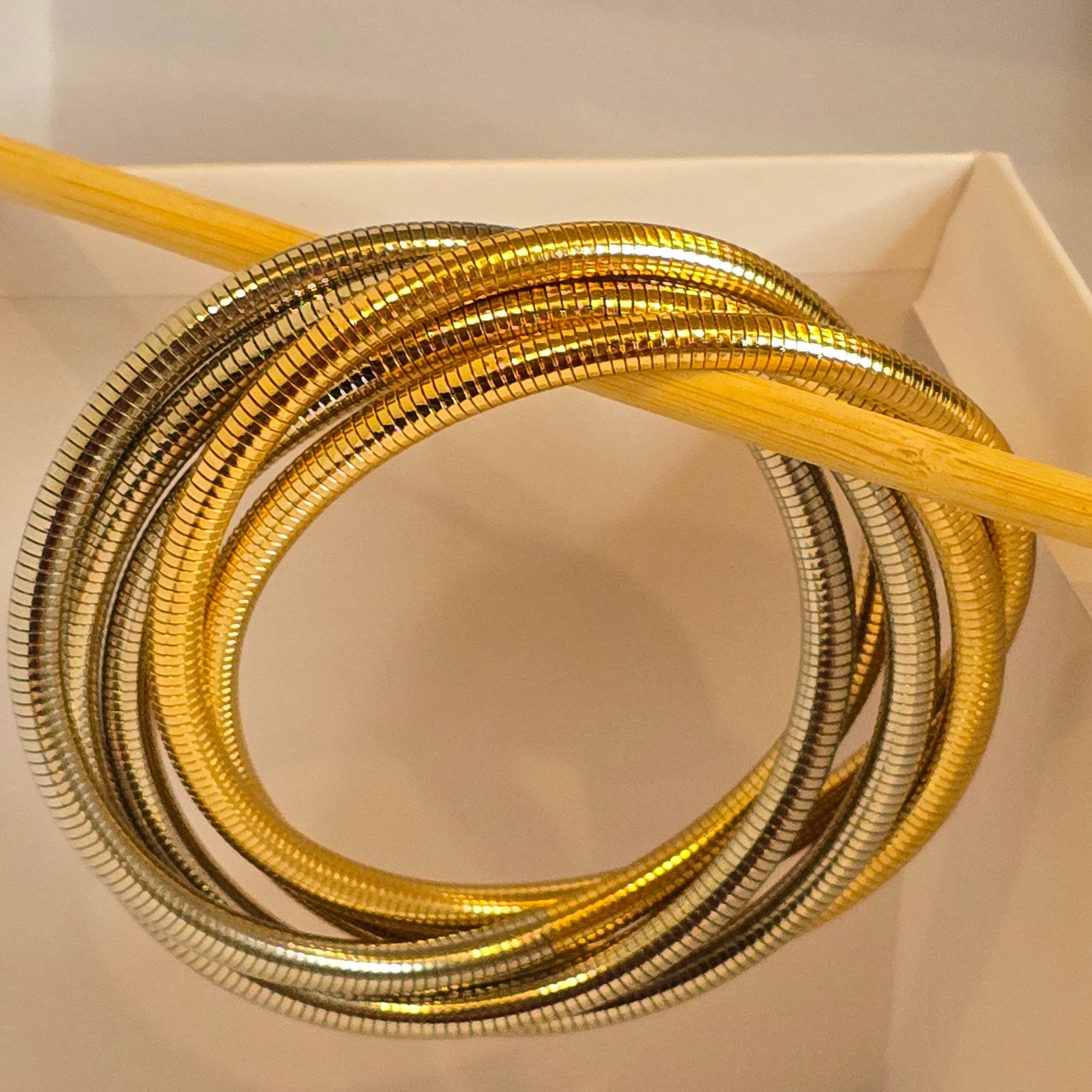 Gold & Silver Coil Bracelet