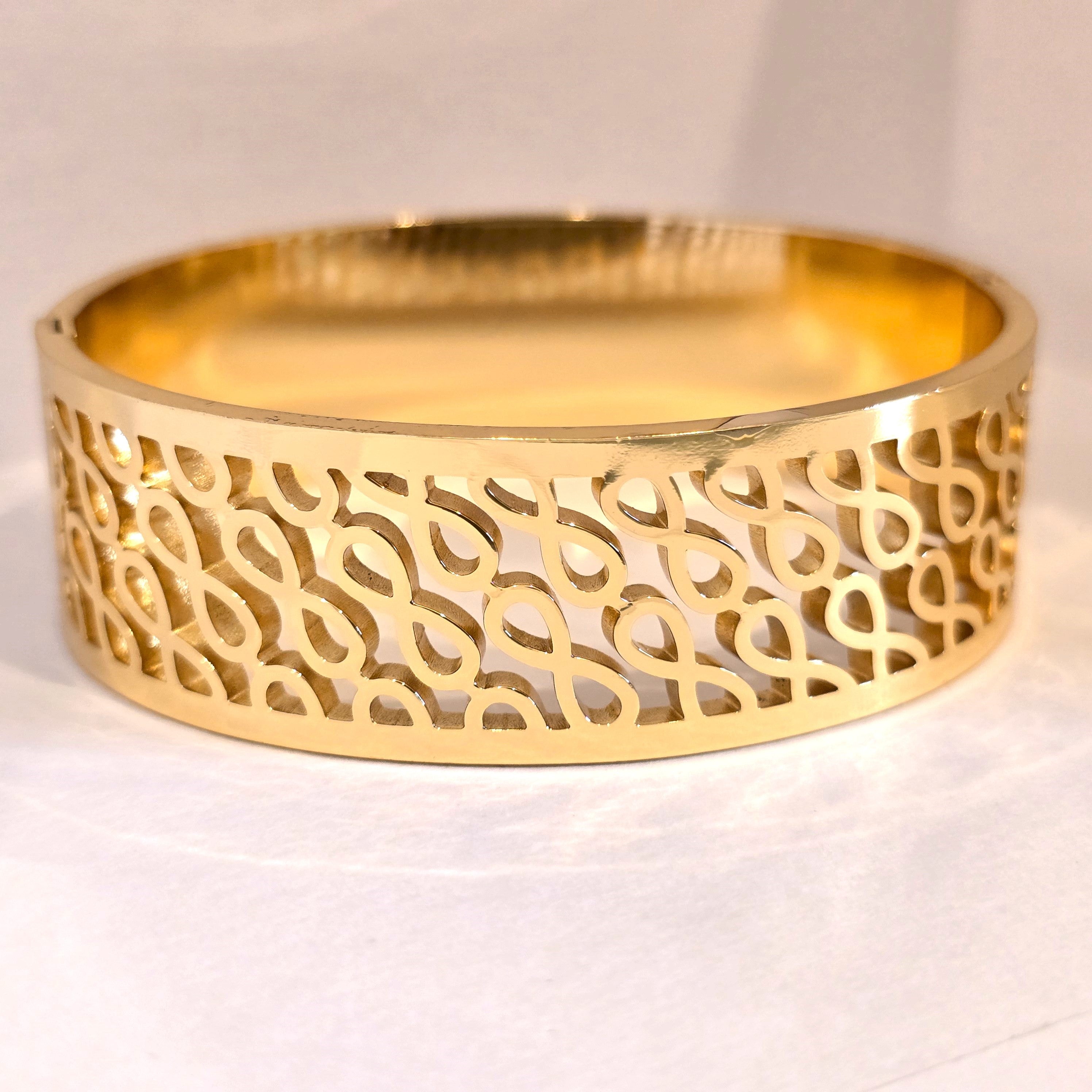 Infinity Filigree Gold Bangle ( Dubai Style)