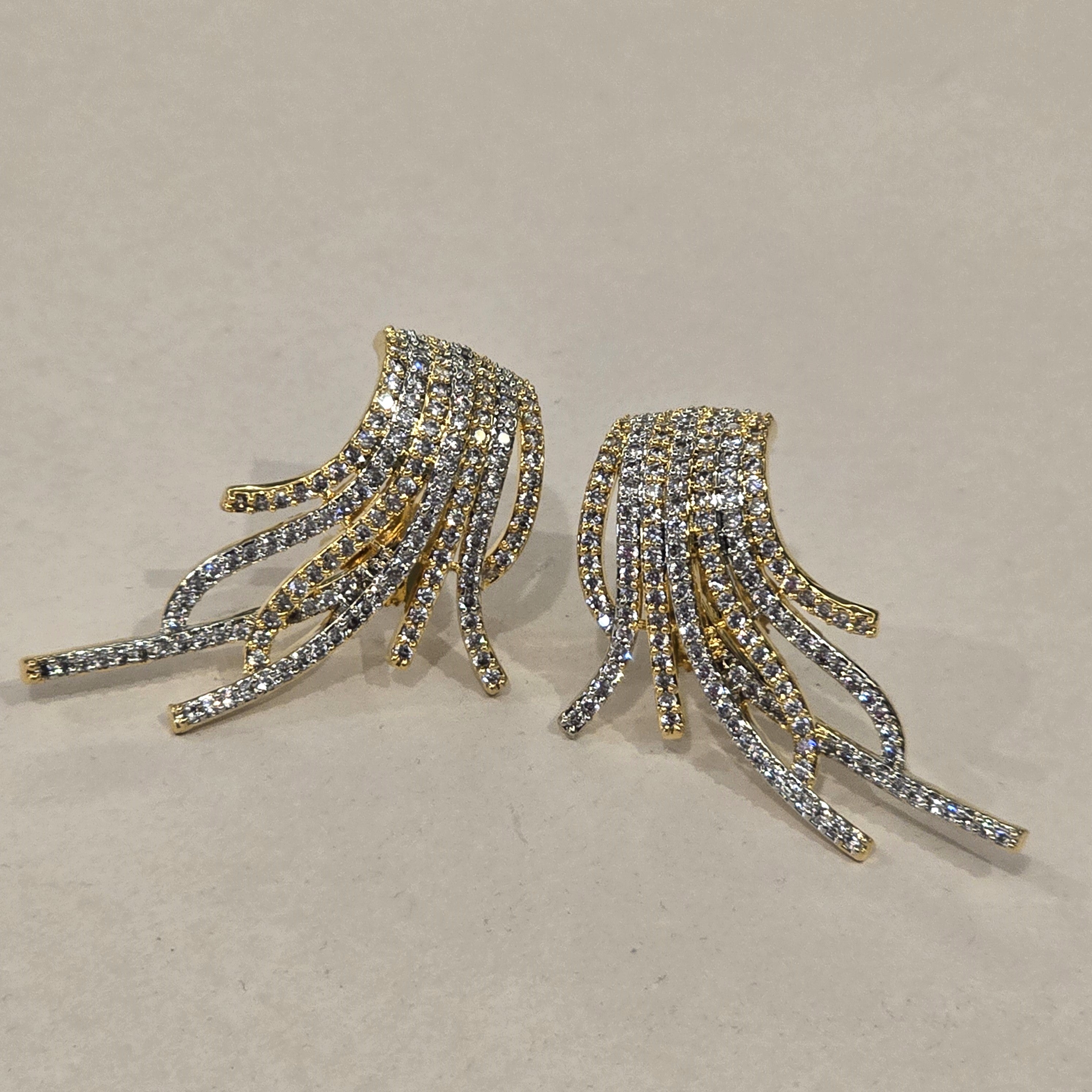 Angel Wing Sparkle Stud Earrings