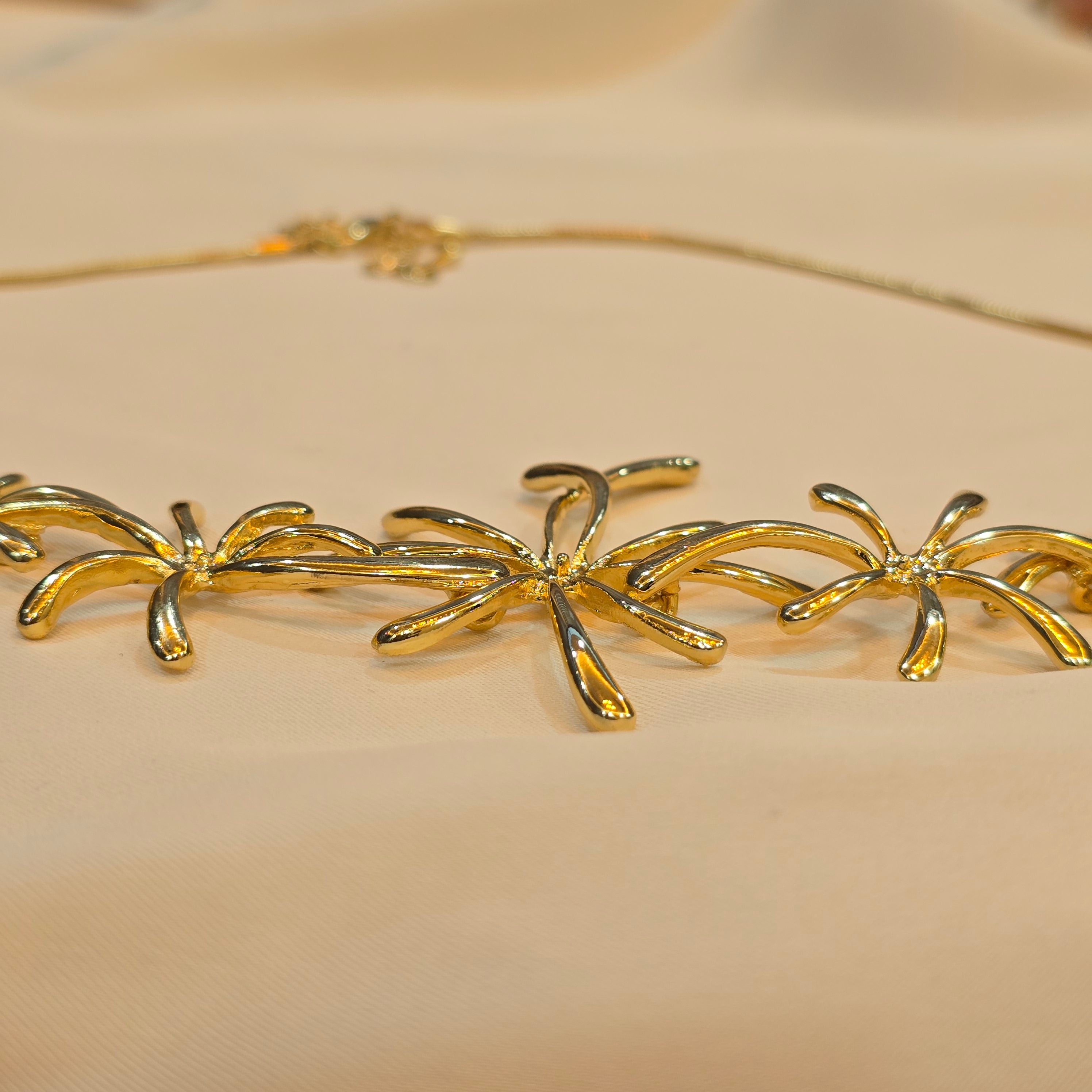 Golden Bloom Statement Necklace