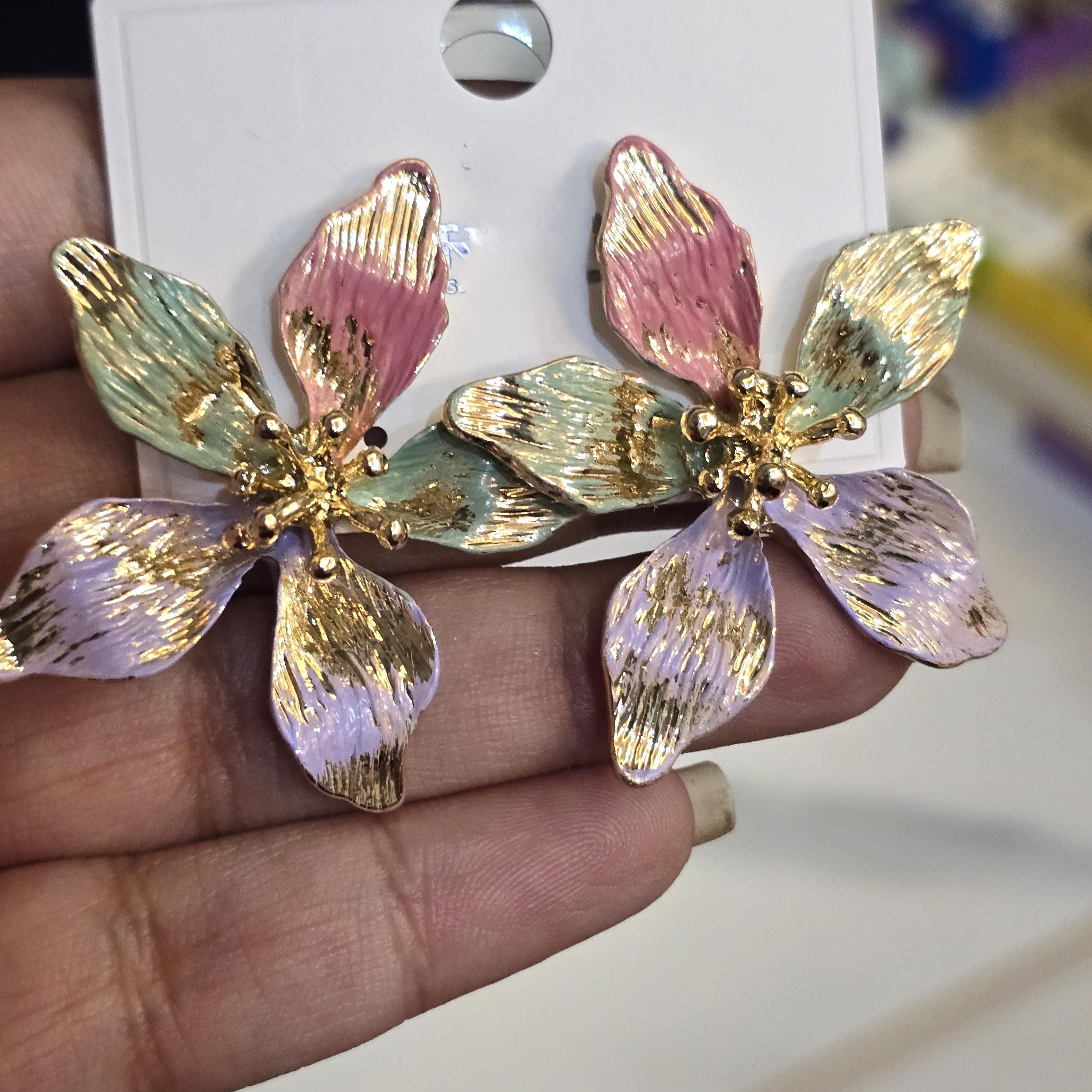 Pastel Bloom Floral studs