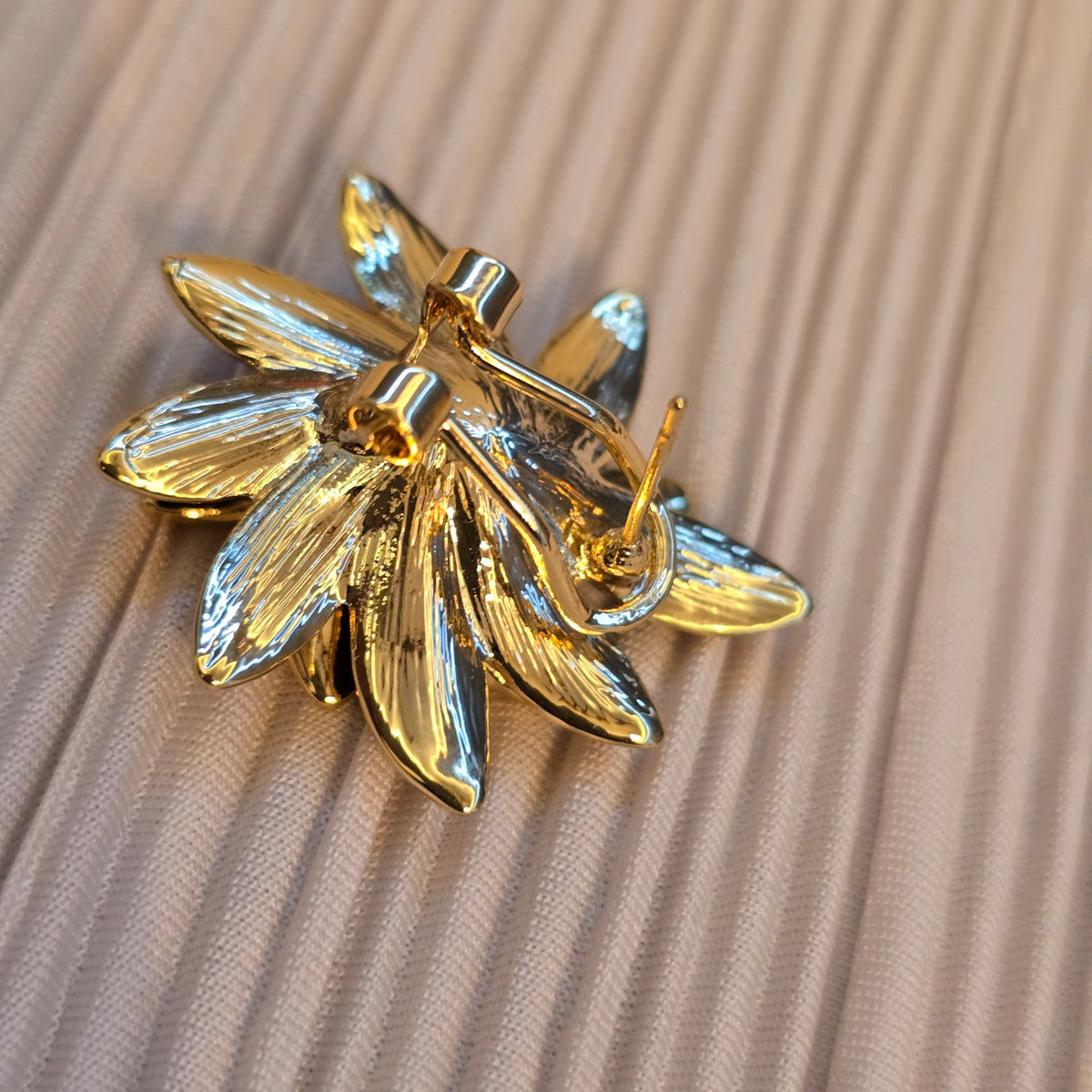 Black & Gold Stud Earrings