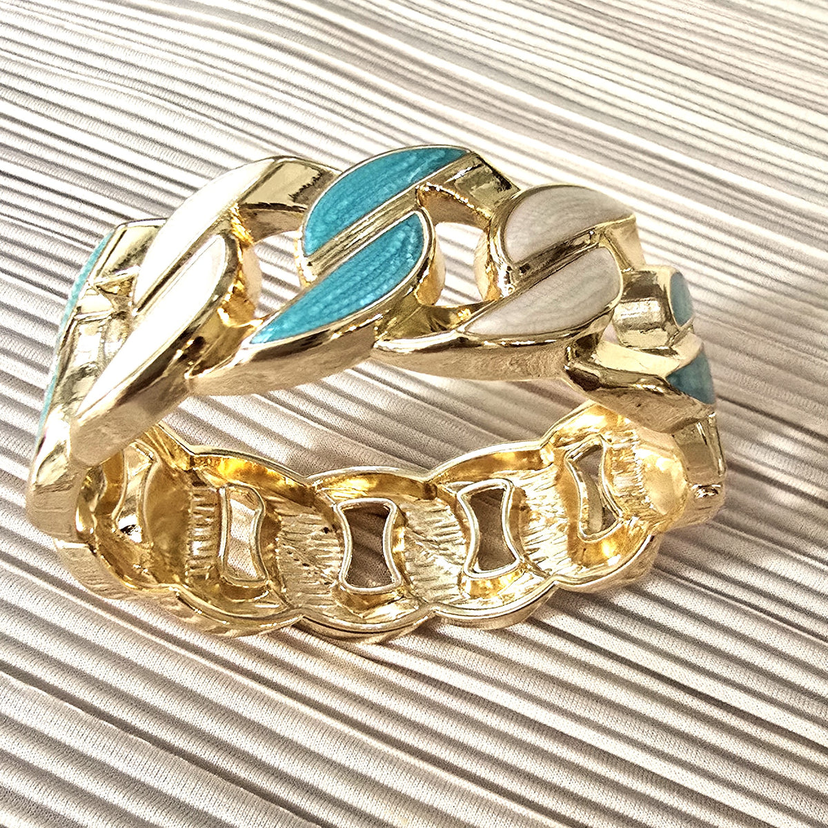 White & Turquoise Bracelet
