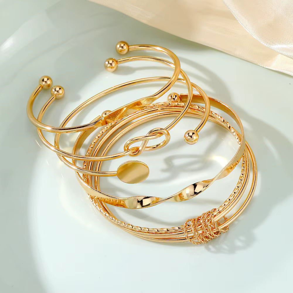 Layered 5 Bracelet Set for Women