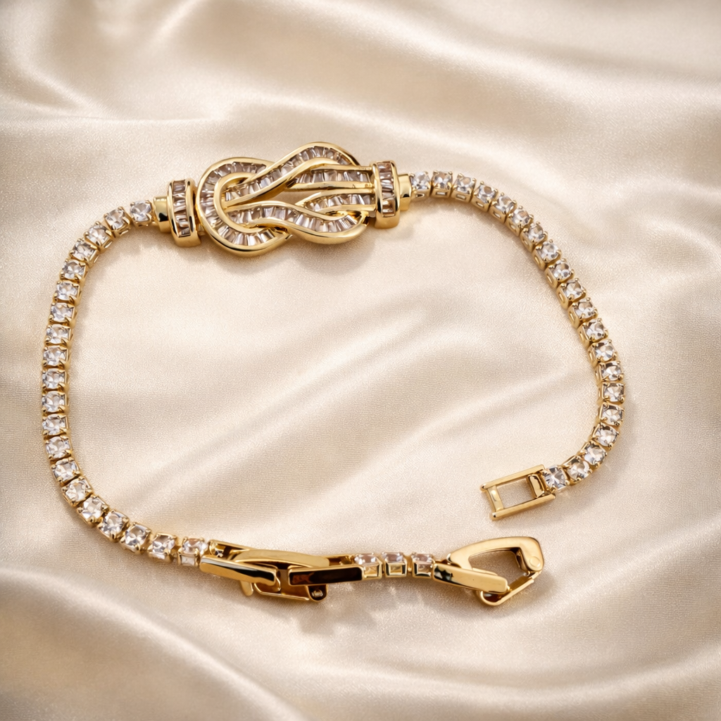 Infinity Baguette Tennis Bracelet
