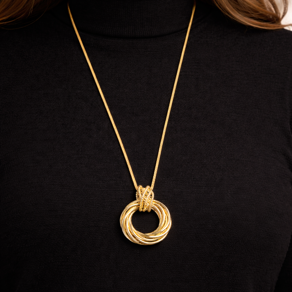 Circle Knot Pendant Necklace