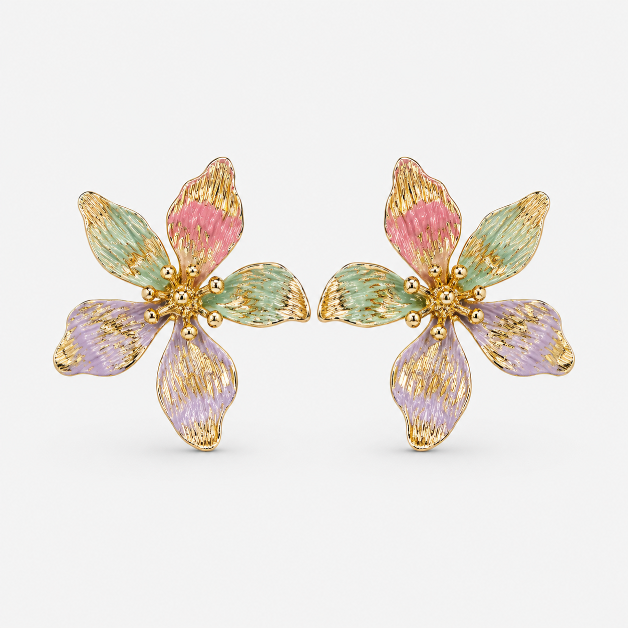 Pastel Bloom Floral studs
