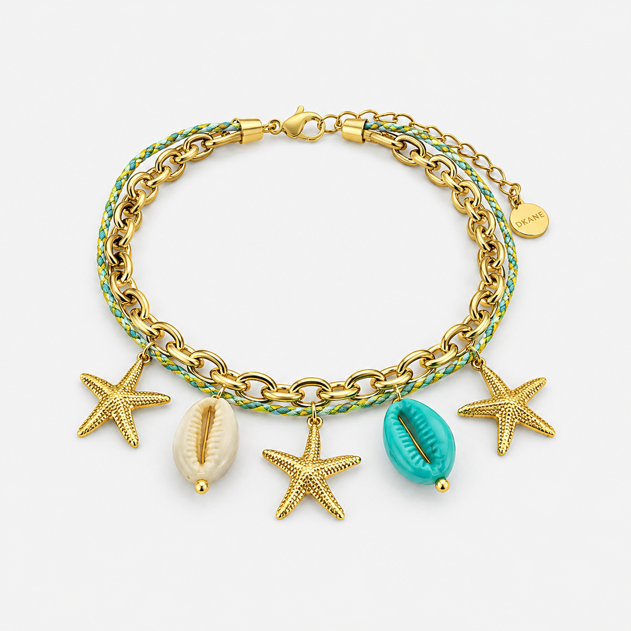 Aqua Charm Bracelet