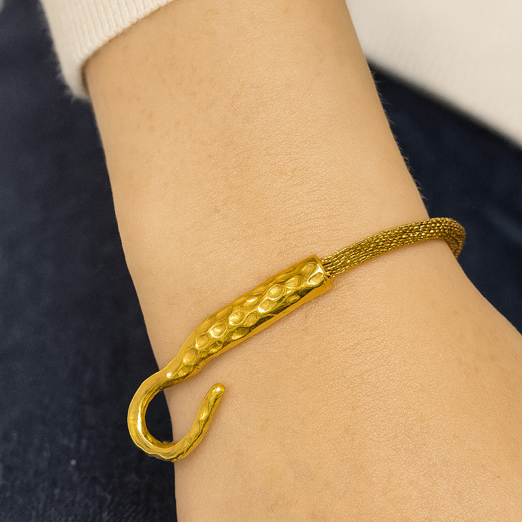 Golden Mesh Hook Bracelet ( perfect pair for watch )